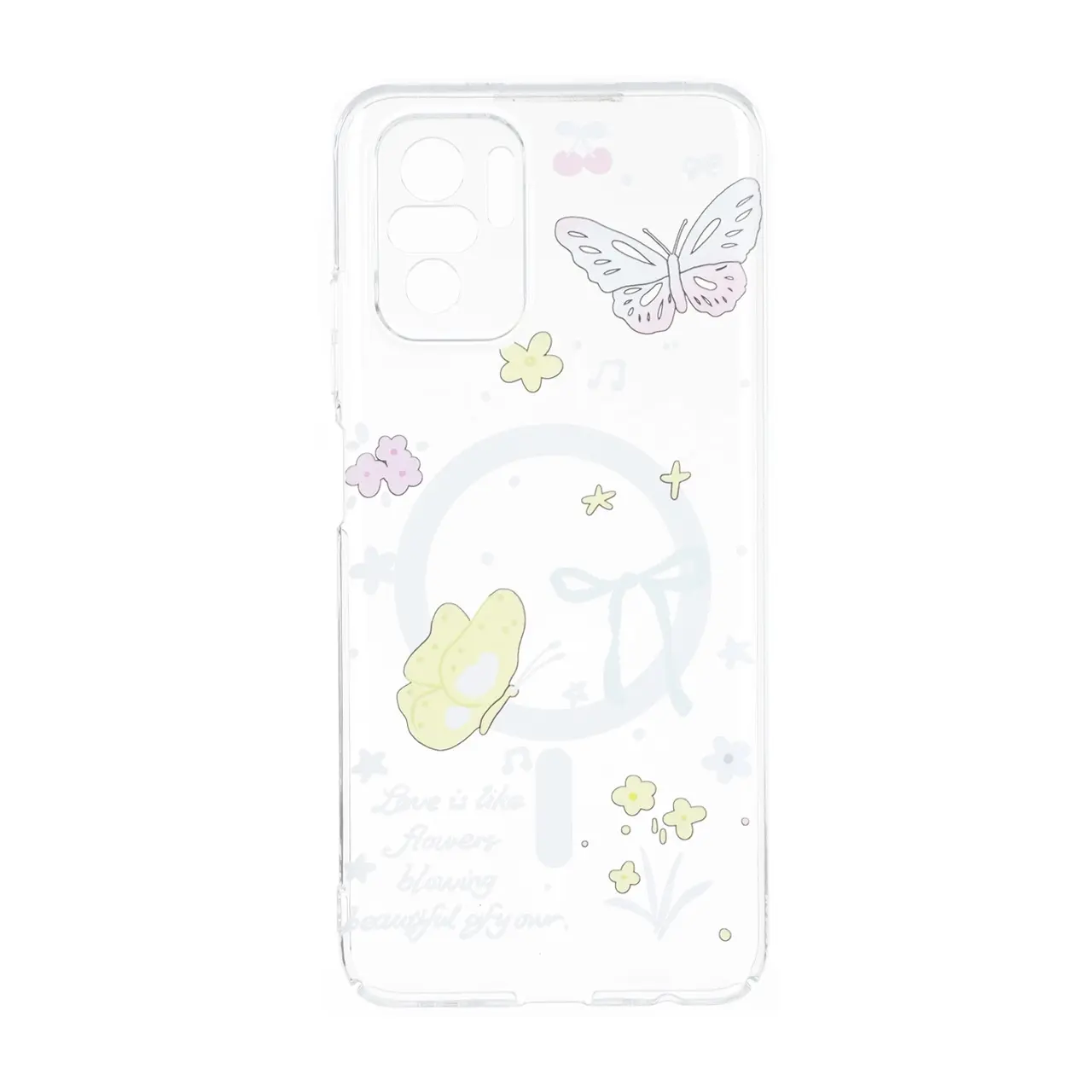 قاب Cute کریستالی طرح مگ سیف محافظ لنزدار Xiaomi Redmi Note 10 4G / Redmi Note 10S / Poco M5S - کد 118