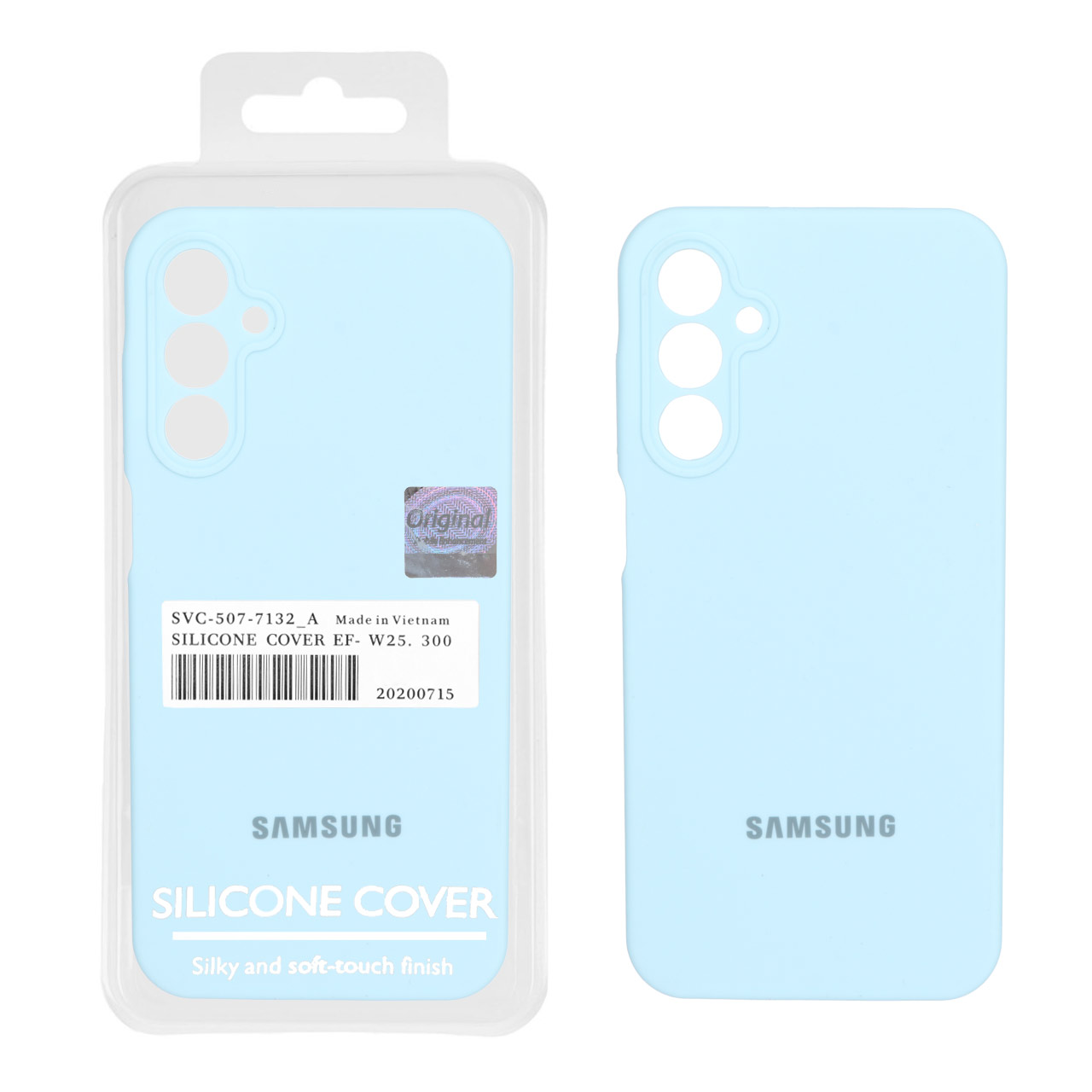 قاب سیلیکونی پاک کنی اورجینال Master Quality مدل Samsung Galaxy A15 - آبی آسمانی (پک دار)