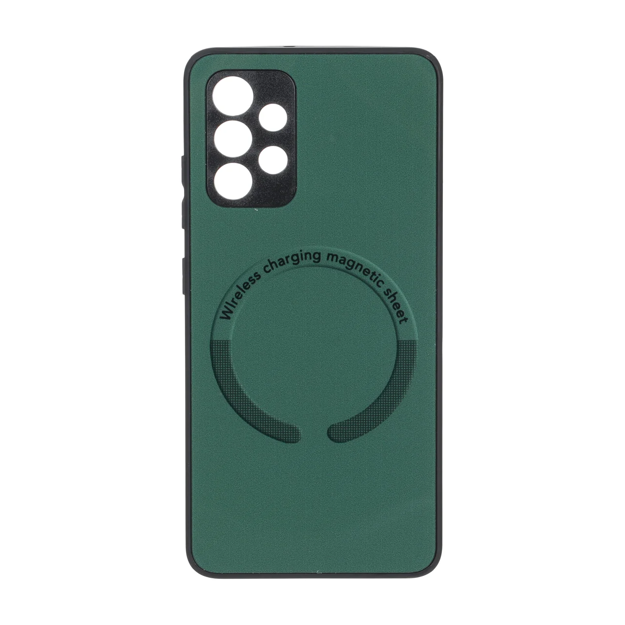 قاب Magnetic Sheet پشت براق محافظ لنز دار سبز مناسب برای سامسونگ گلکسی A32 4G