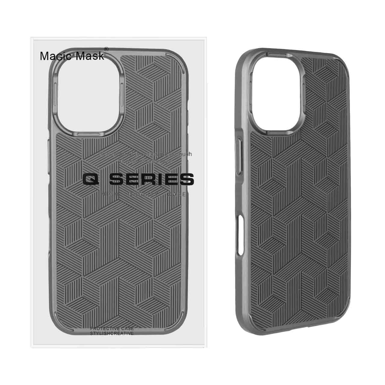 قاب اورجینال Q Series روبیک Apple iPhone 16 - خاکستری