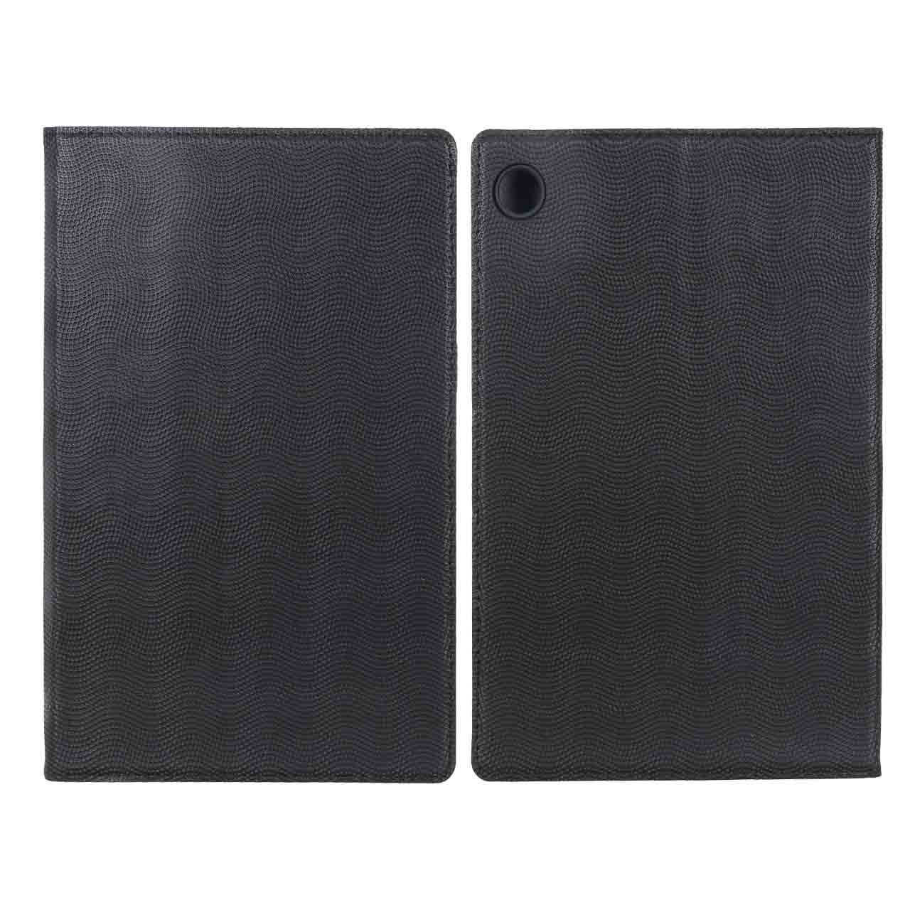 کیف تبلت چرمی موج دار Samsung Galaxy Tab A8 10.5 / X200 / X205 - مشکی - BSA