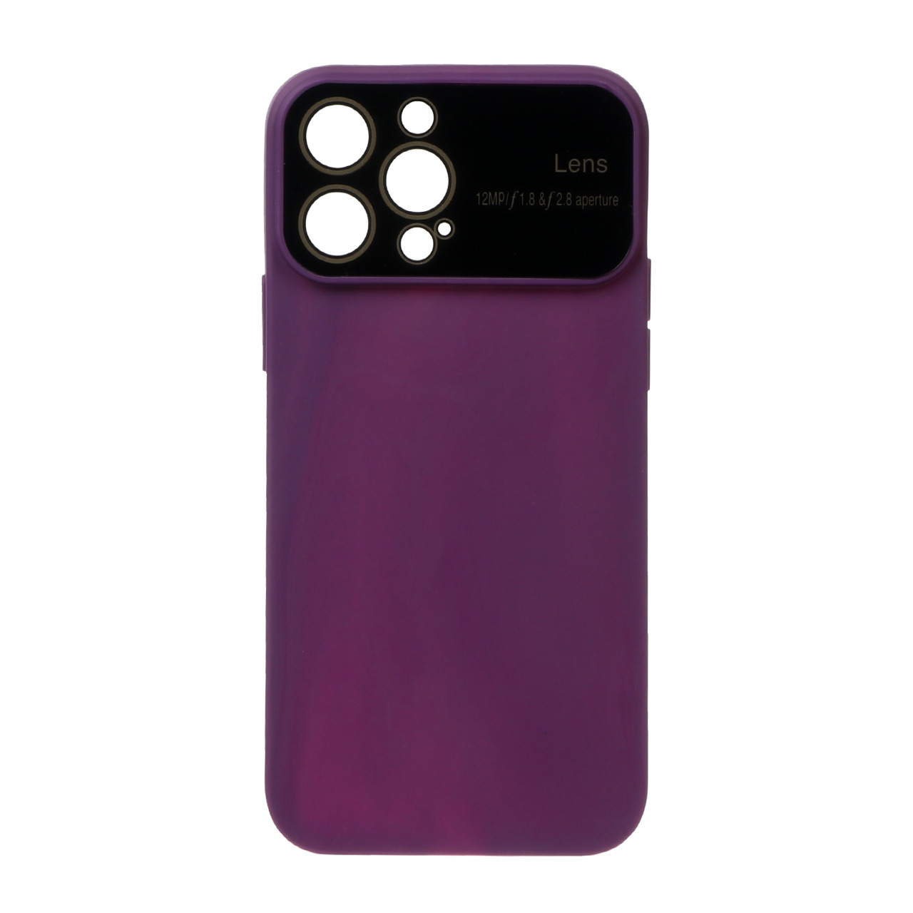 قاب محافظ لنز شیشه‌ای بادمجانی مناسب برای آیفون 12 پرو