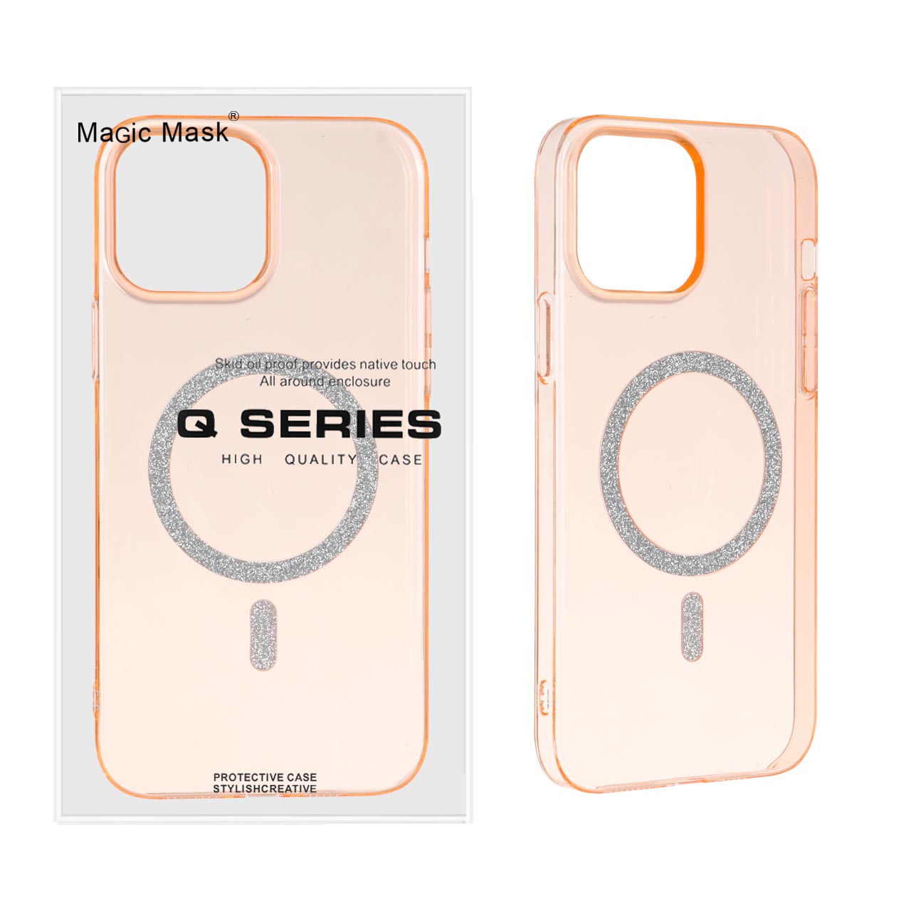 قاب شفاف اکلیلی مگ سیف Magic Mask مناسب برای آیفون 13 پرو مکس