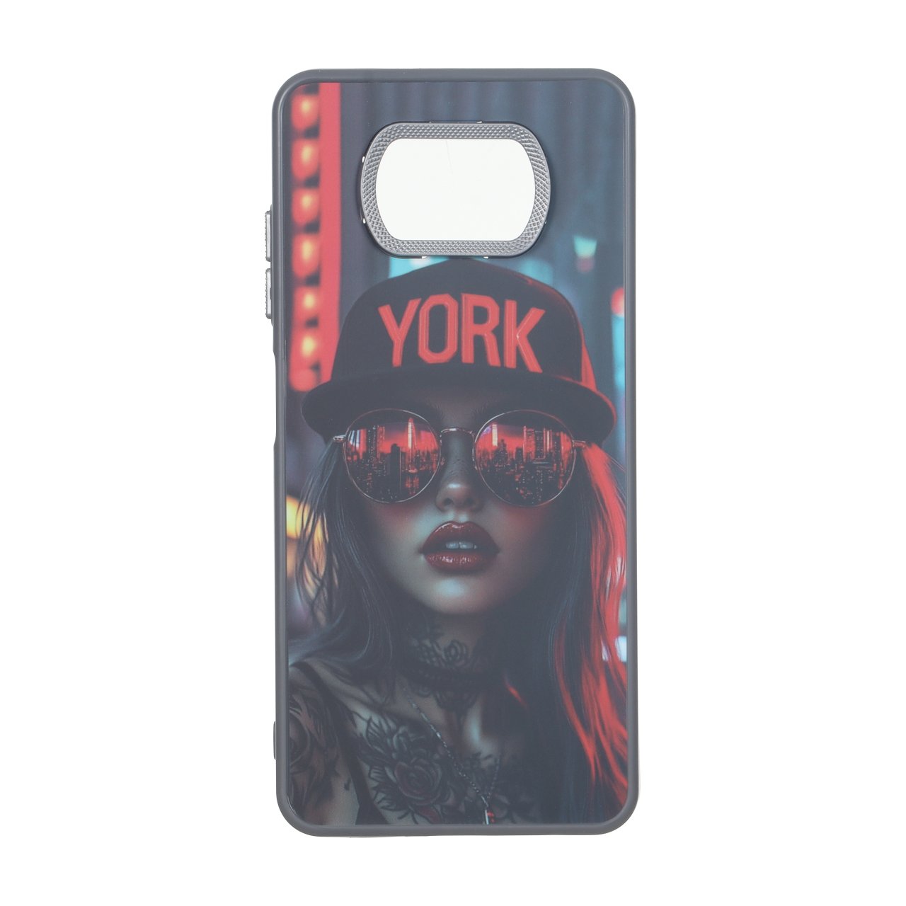 قاب لنز طرح زن با کلاه YORK و عینک مناسب برای شیائومی پوکو X3 / پوکو X3 پرو / پوکو X3 NFC