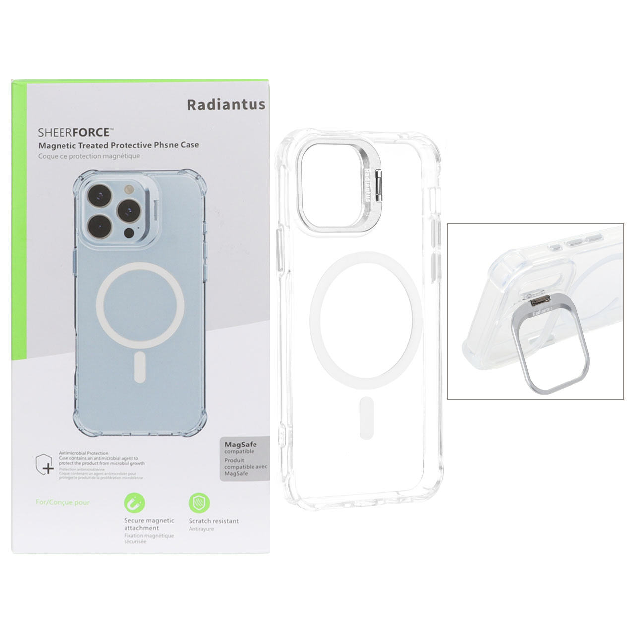 قاب اورجینال Radiantus کریستالی MagSafe لنز فلزی استندشو ایربگ دار مناسب برای آیفون 11 پرو