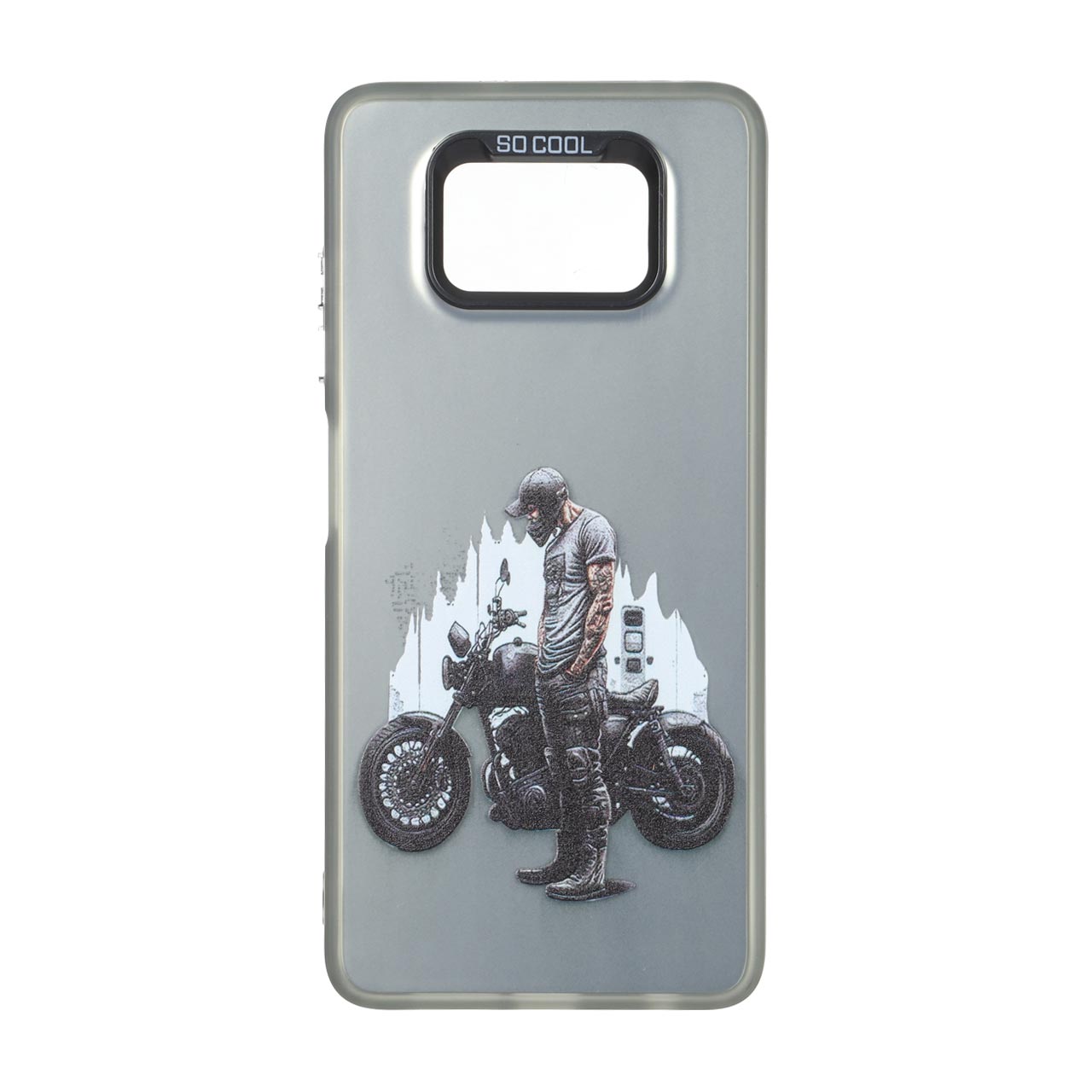 قاب SO COOL طرح Biker بلک لنز دکمه کروم مناسب برای شیائومی پوکو X3 / پوکو X3 پرو / پوکو X3 NFC