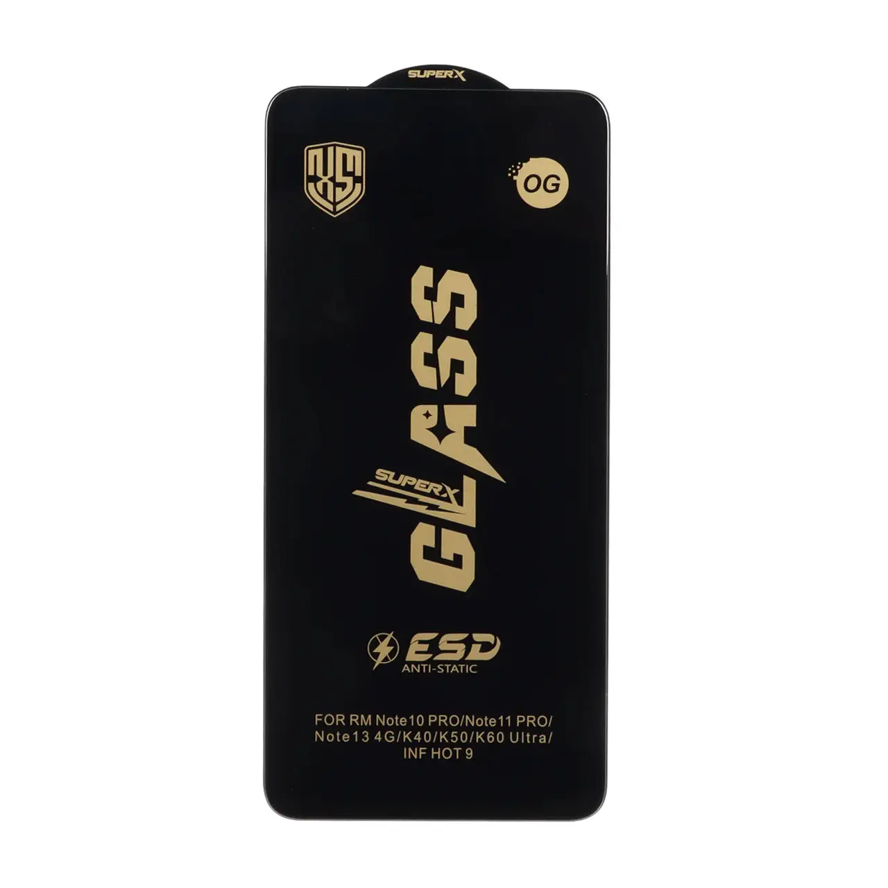 محافظ صفحه نمایش شیشه ای درجه یک Full Cover Super X OG - ESD OVOG مدل Xiaomi Redmi Note 14 4G / Note 12 Pro 4G / Note 11 Pro / Note 11 Pro Plus / Note 10 Pro 4G / Note 10 Pro Max / Poco F3 / F3 GT / F4 / X4 Pro / Mi 13T / Mi 13T Pro