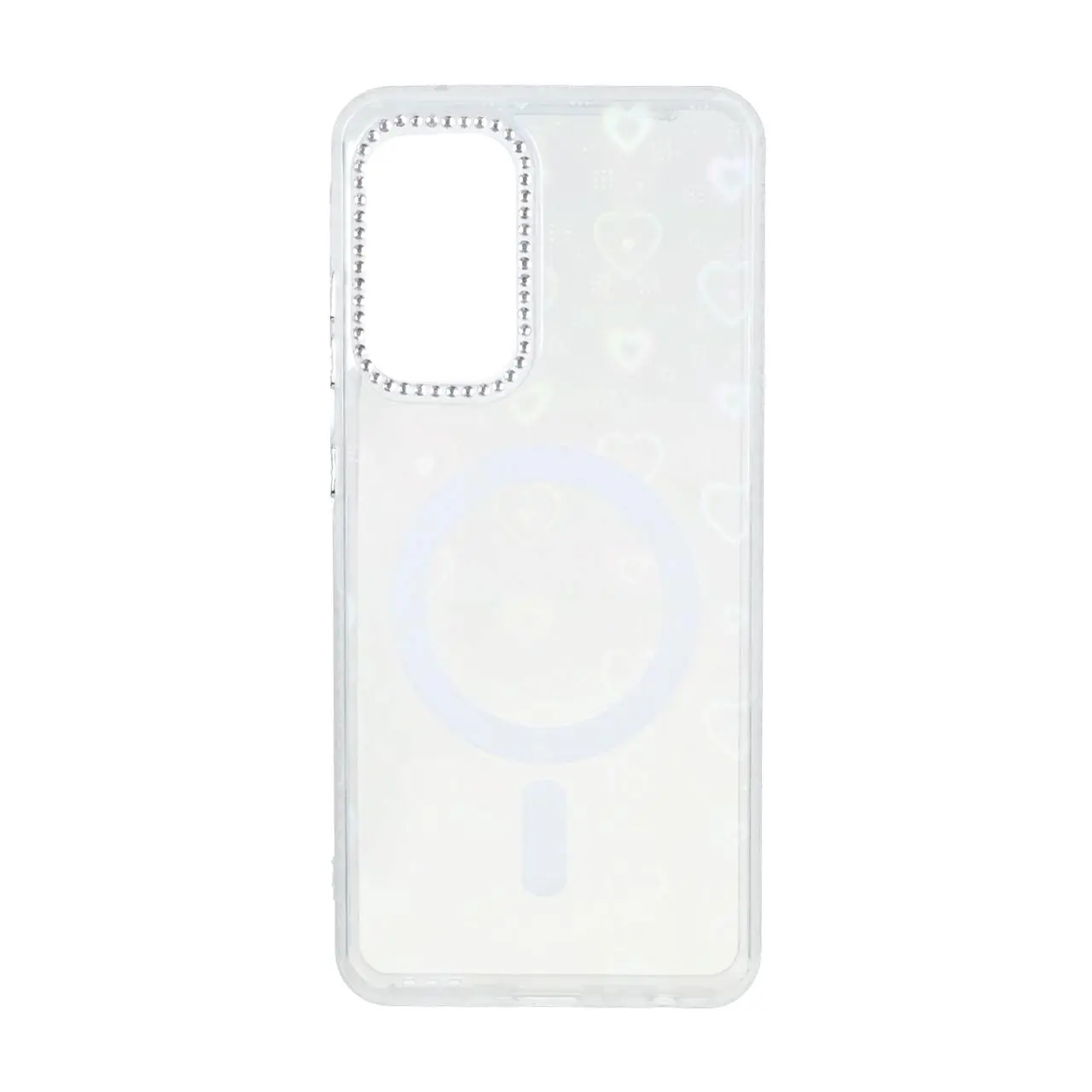 قاب قلبی هولوگرامی طرح مگ سیف نگین دار مناسب برای Samsung Galaxy A52 / A52s