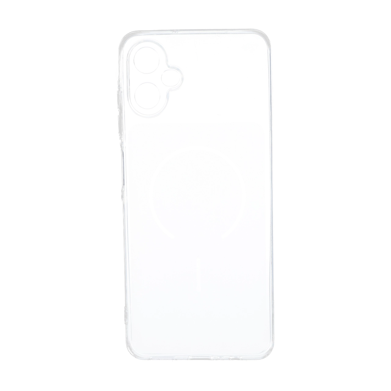 قاب ژله ای شفاف مستطیلی طرح مگ سیف محافظ لنزدار Samsung Galaxy A06