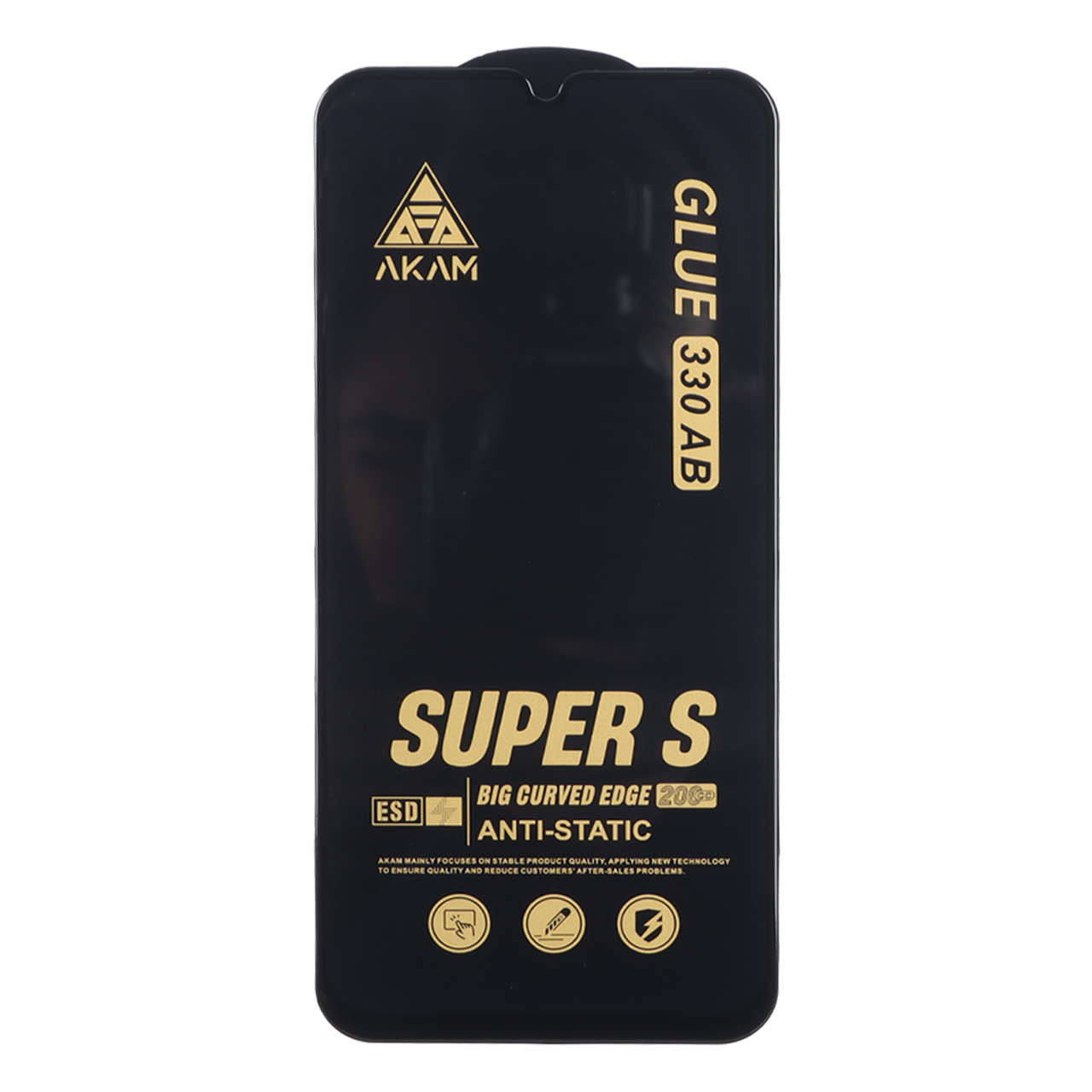 محافظ صفحه نمایش شیشه ای فول کاور Super S AKAM با چسب 330 مناسب برای شیائومی ردمی 15 سی / پوکو سی 85