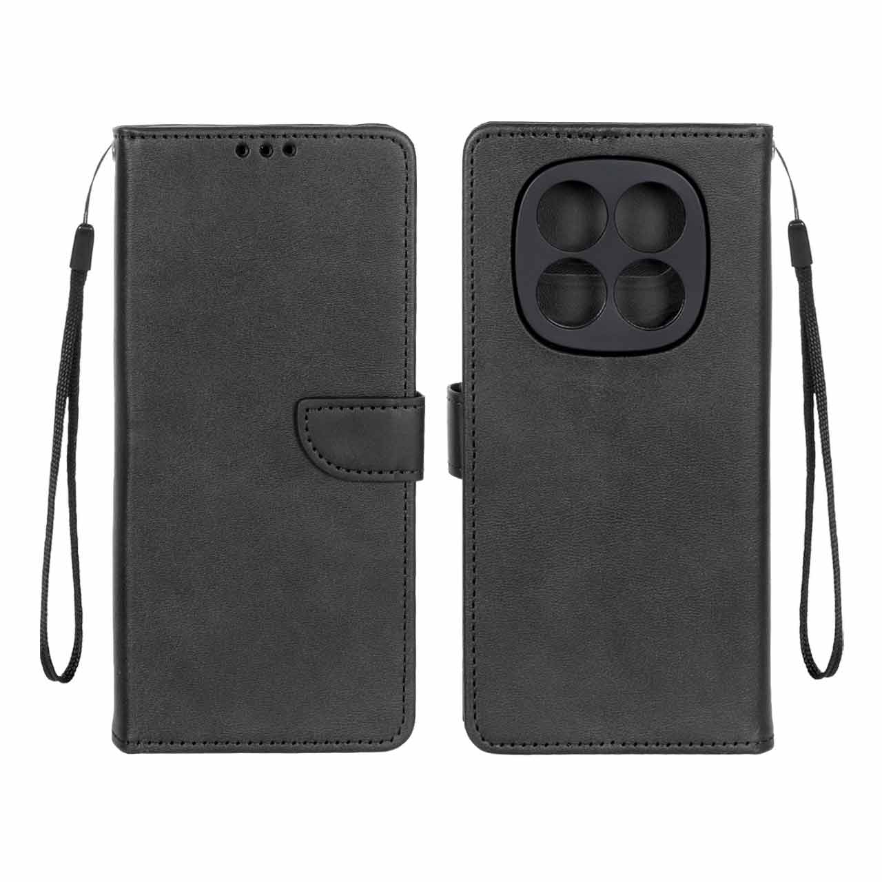 کیف چرمی مگنتی محافظ لنز مشکی مناسب برای شیائومی ردمی نوت 14 پرو 4G