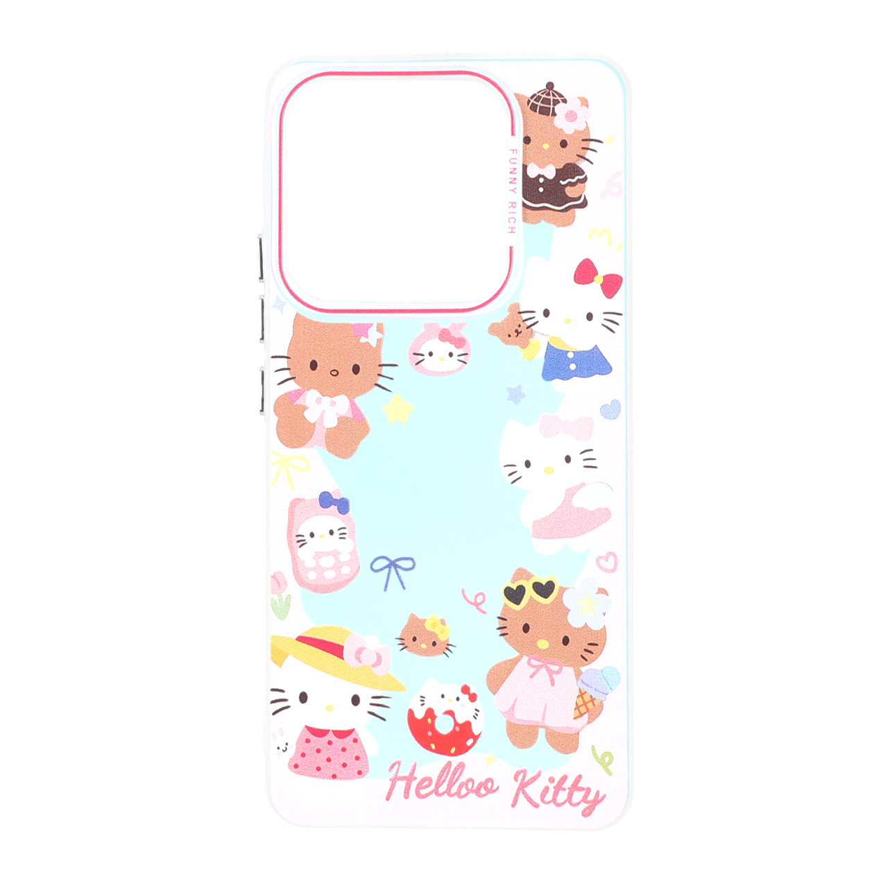 قاب هولوگرامی Funnyrich طرح دار Hello Kitty مناسب برای Xiaomi Redmi Note 14 4G