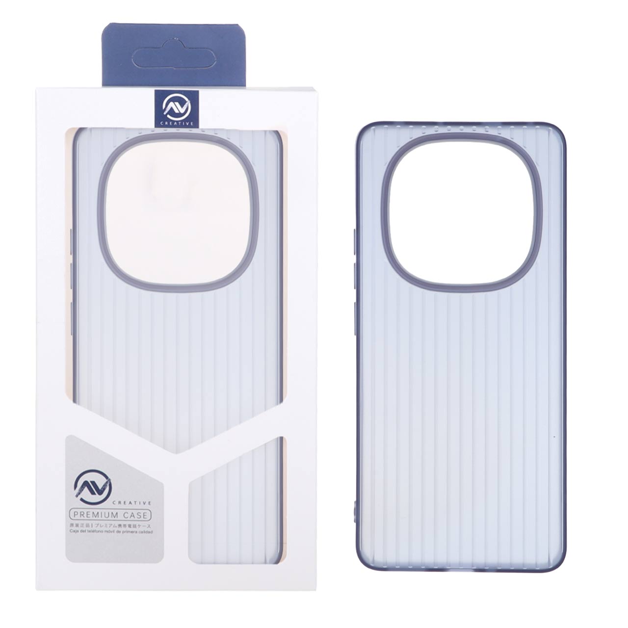 قاب Line Case ژله‌ای با طرح خطوط عمودی سرمه‌ای مناسب برای شیائومی ردمی نوت 14 پرو 5G، ردمی نوت 14 پرو پلاس 5G و پوکو X7 5G