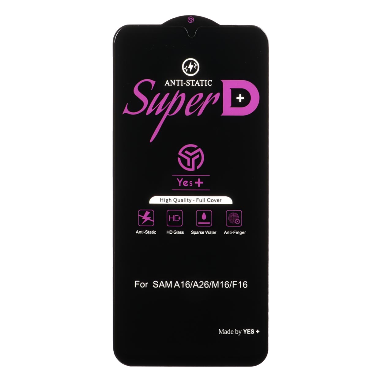 محافظ صفحه نمایش شیشه ای Super D Anti Static Yes Plus مناسب برای سامسونگ گلکسی A17 / A16 / A26