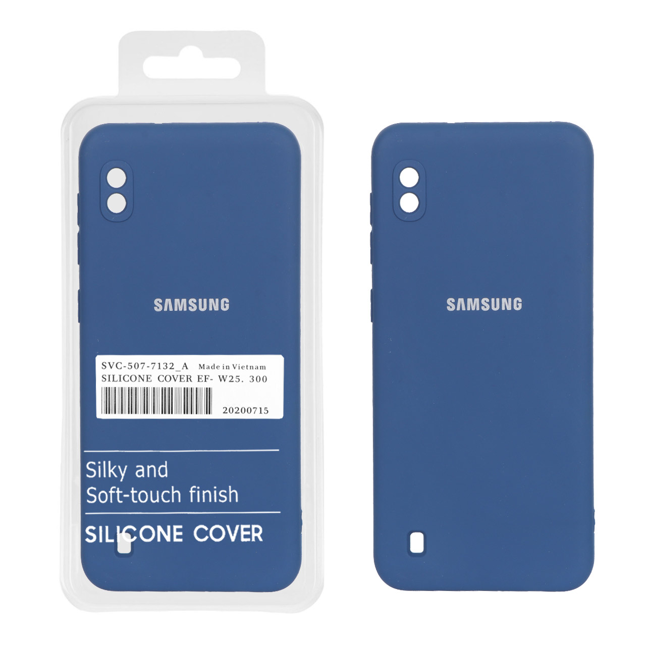 قاب نیو سیلیکون محافظ لنزدار RFF مدل Samsung Galaxy A10 / M10 - آبی تیره (پک دار)