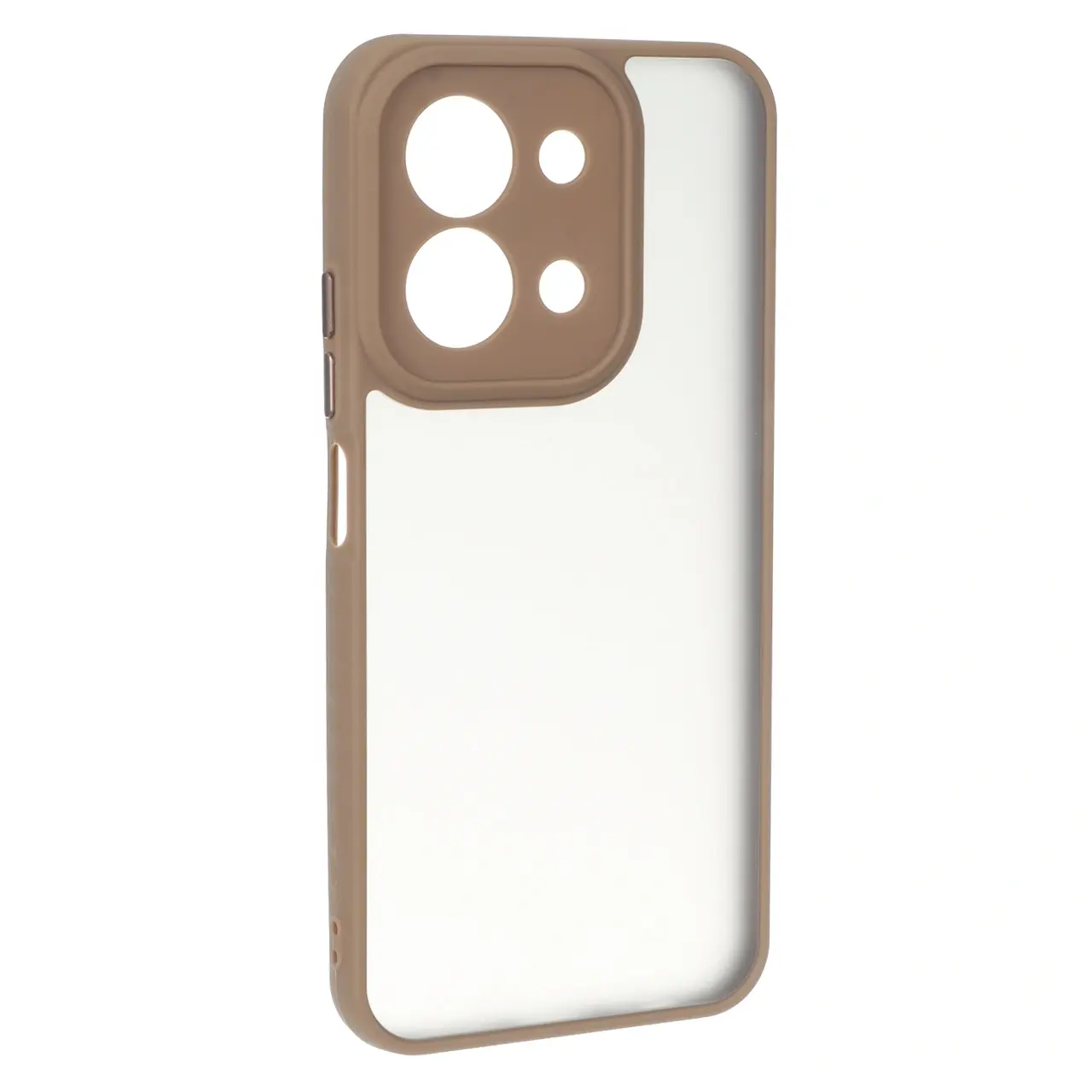 قاب مات لنز برجسته دور هاشور Xiaomi Redmi 15C / Poco C85 - نسکافه ای