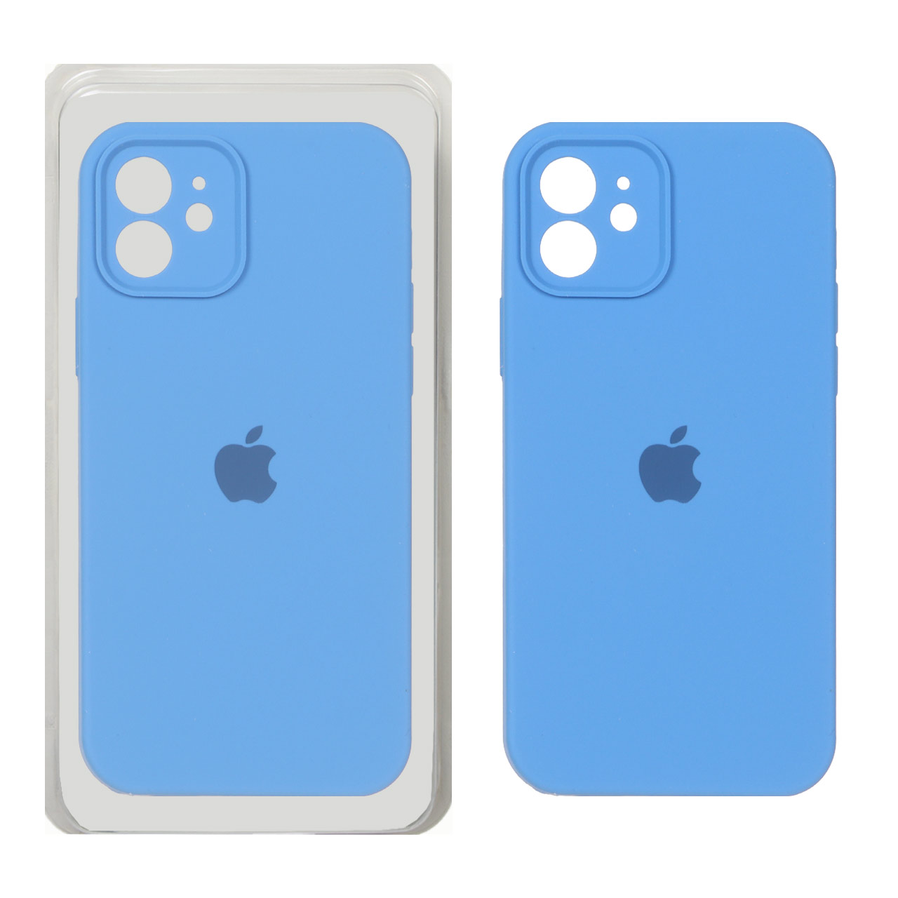 قاب سیلیکونی پاک کنی محافظ لنزدار اورجینال Apple iPhone 12 - آبی