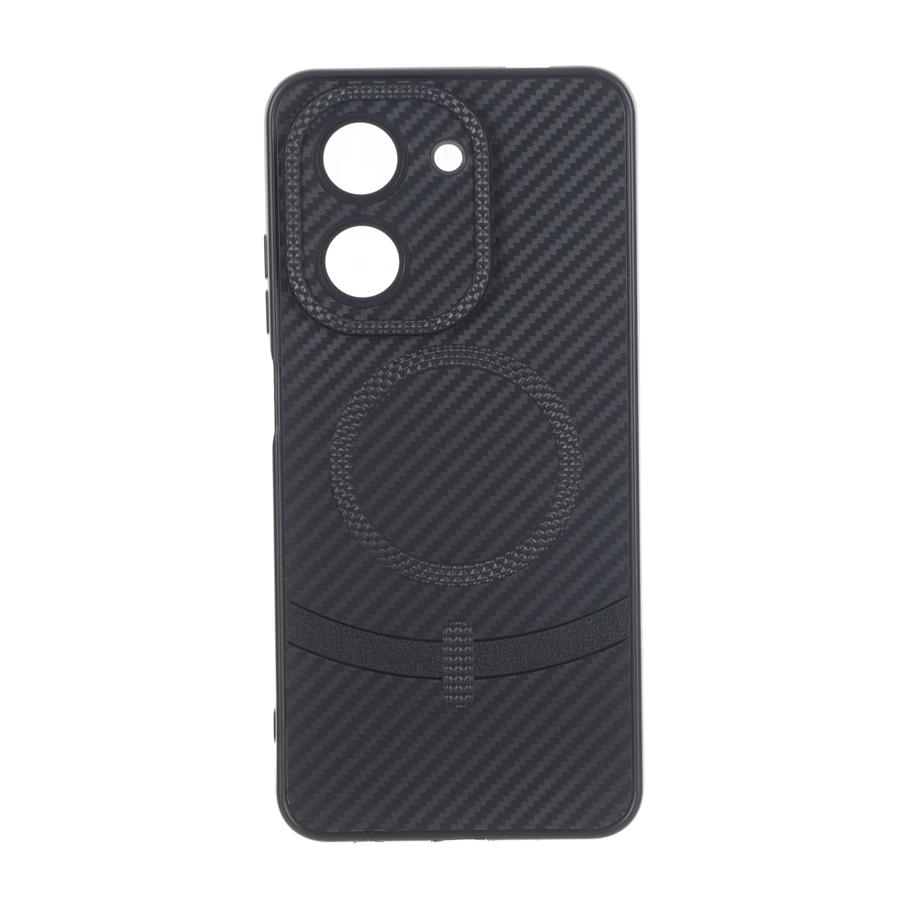 قاب هاشور لنز برجسته طرح مگ سیف سوزنی Xiaomi Redmi A5 / Poco C71 - مشکی