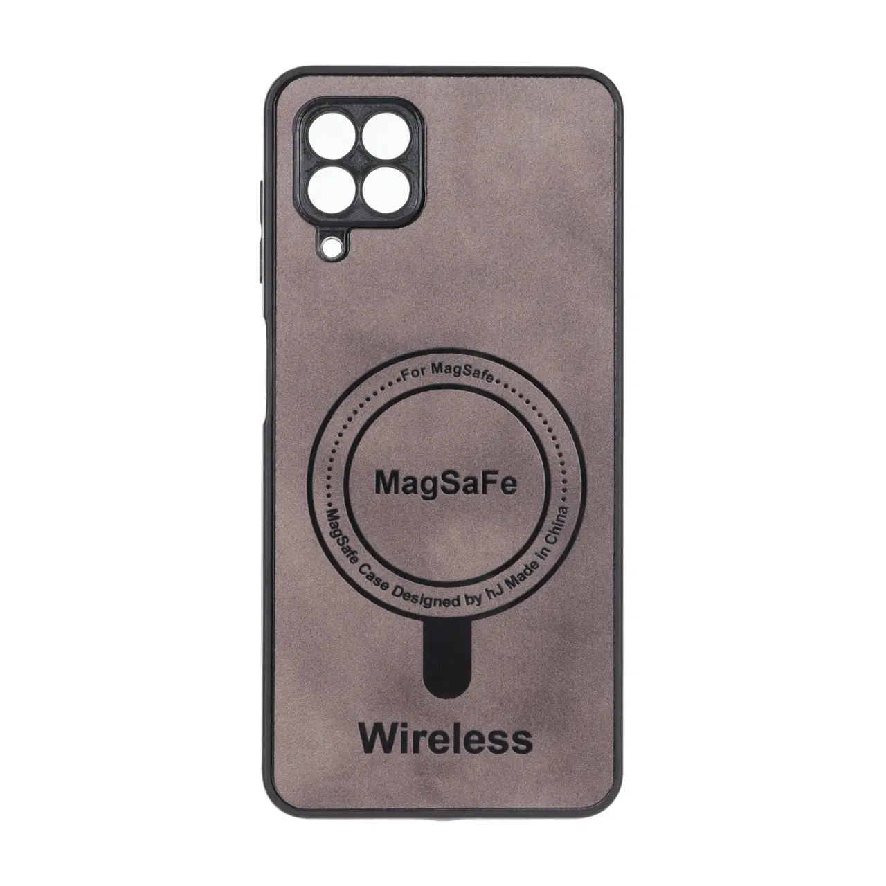 قاب Wireless طرح مگ سیف محافظ لنز برجسته قهوه ای مناسب برای Samsung Galaxy A22 4G / M22 / M32 4G / F22