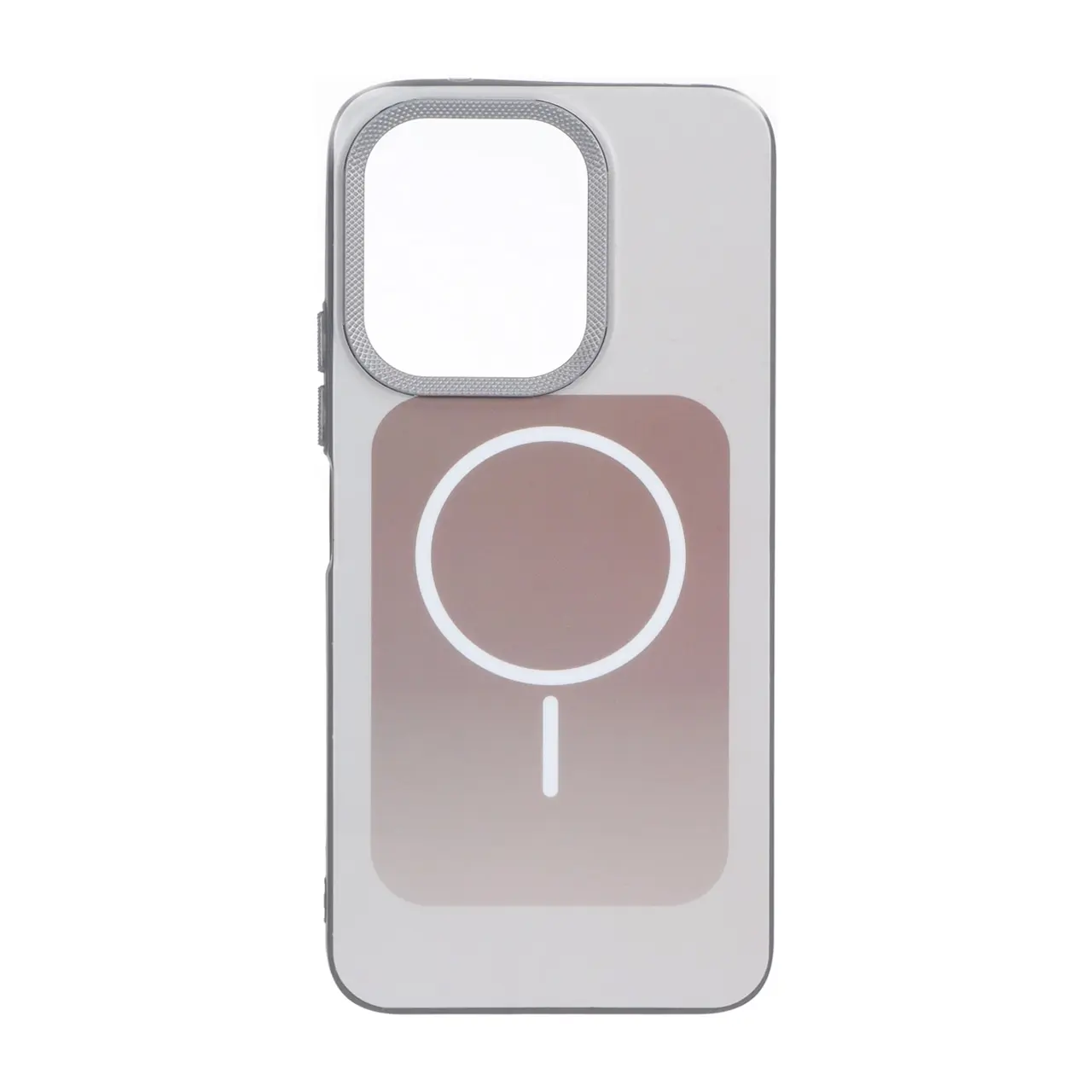 قاب مستطیلی Gray طرح مگ سیف لنز کربن Xiaomi Redmi 13X / Redmi 13 4G / Poco M6 4G - قهوه ای