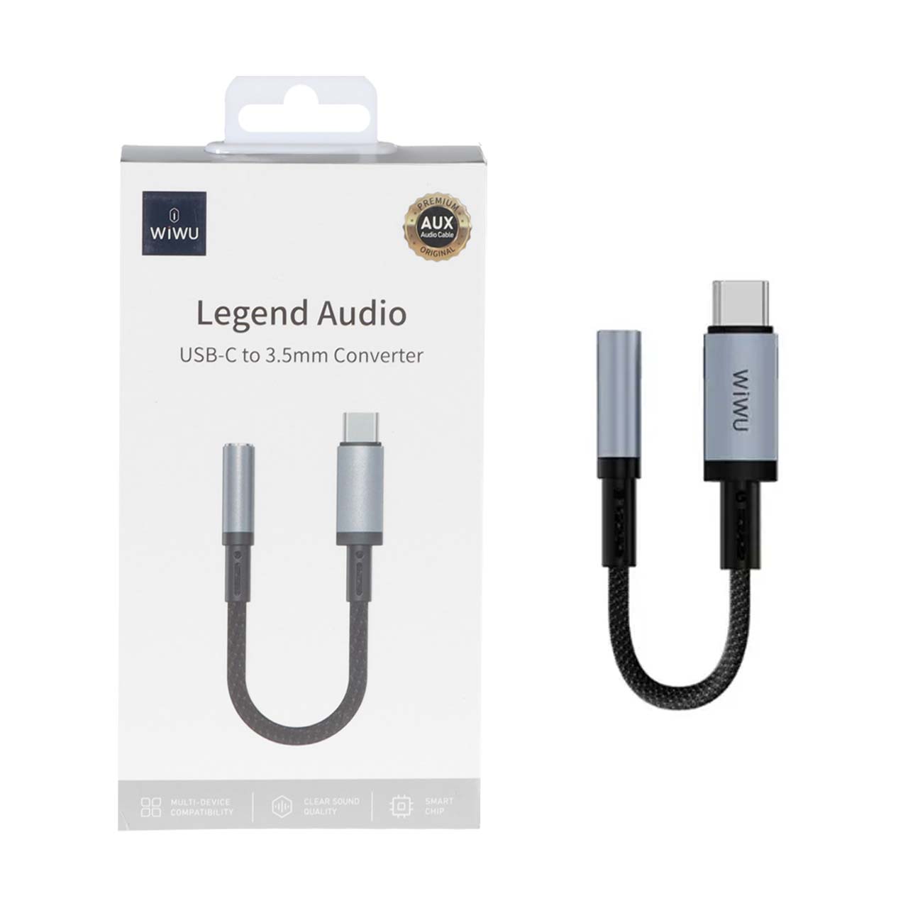 تبدیل Type-C به جک 3.5 میلی متری Wiwu مدل Wi-C047T - مشکی
