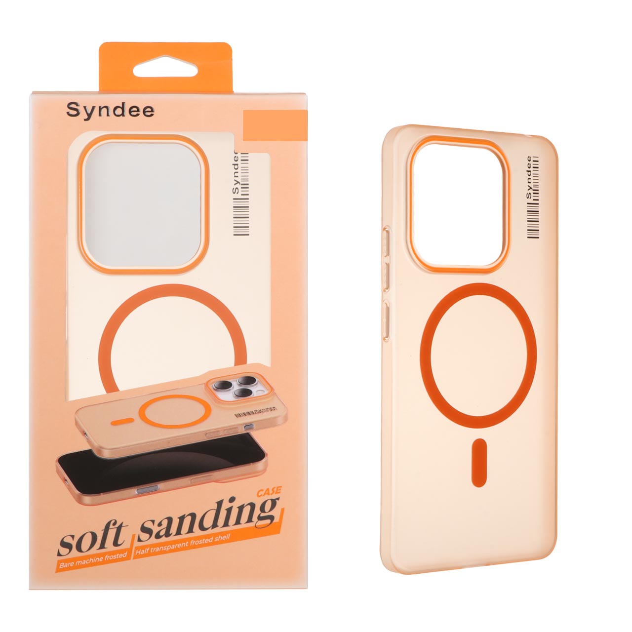 قاب مگ سیف پشت مات Syndee نارنجی مناسب برای شیائومی ردمی نوت ۱۴ 4G
