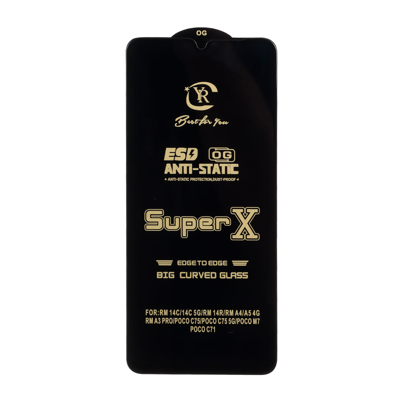 محافظ صفحه نمایش آنتی استاتیک Super X مدل Full Cover مناسب برای شیائومی Redmi 14C / Poco C75 / Poco C71 / Redmi A5 / Redmi A3 Pro / Redmi A4