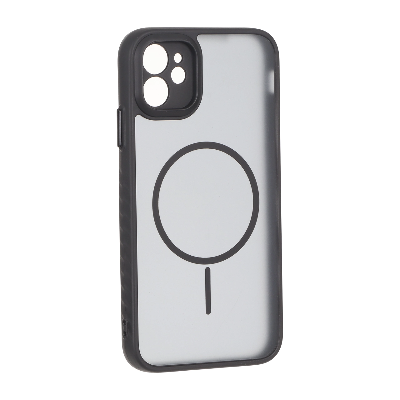 قاب مات طرح مگ سیف دور هاشور محافظ لنزدار Apple iPhone 11 - مشکی