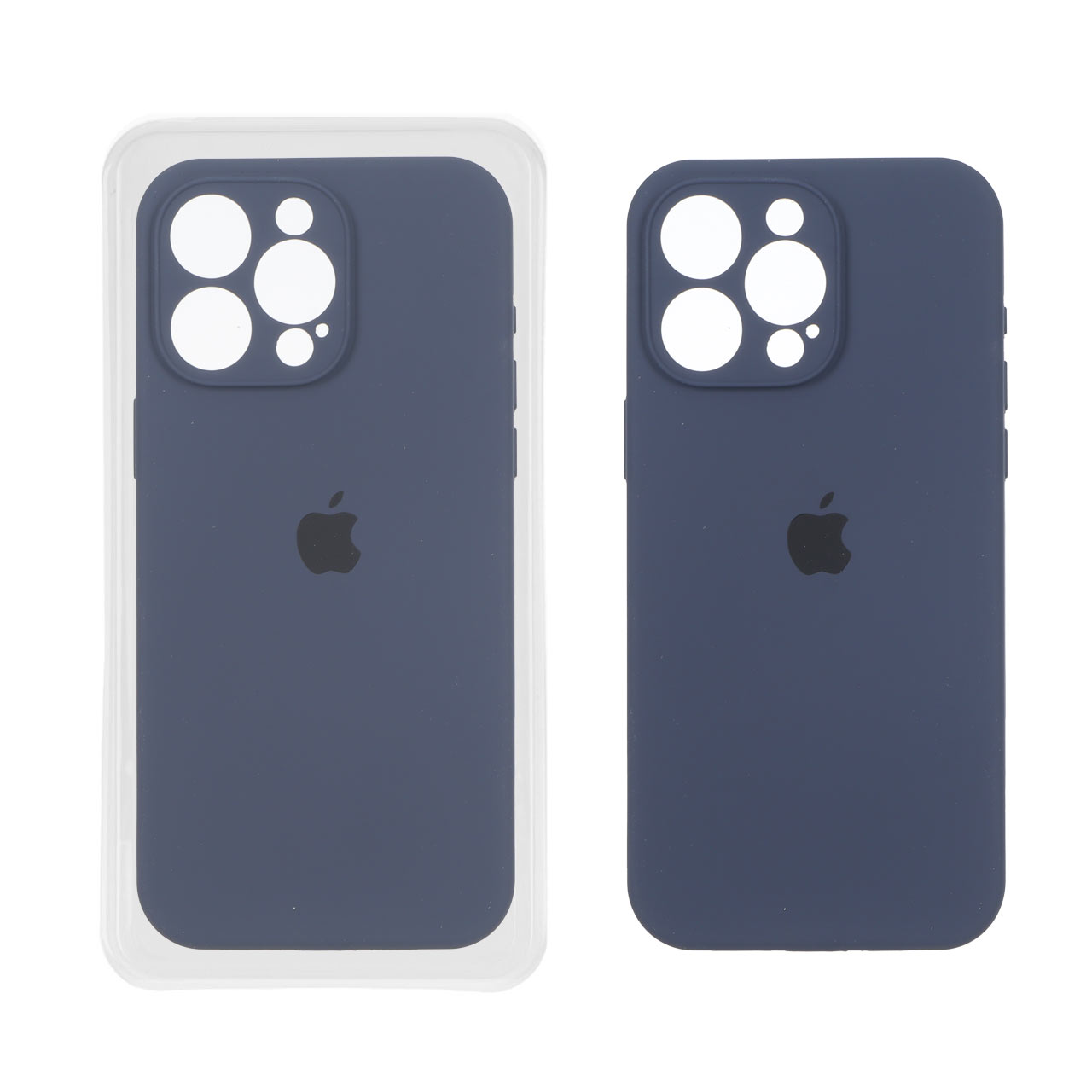 قاب سیلیکونی پاک کنی اورجینال ++A مدل Apple iPhone 15 Pro Max - سرمه ای تیره (پک دار)