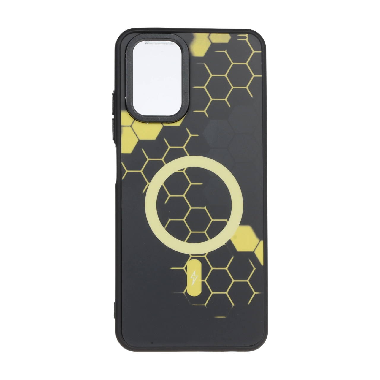 قاب طرح Hexagon مگ سیف زرد مناسب برای شیائومی ردمی نوت 10 فورجی / ردمی نوت 10 اس / پوکو ام 5 اس