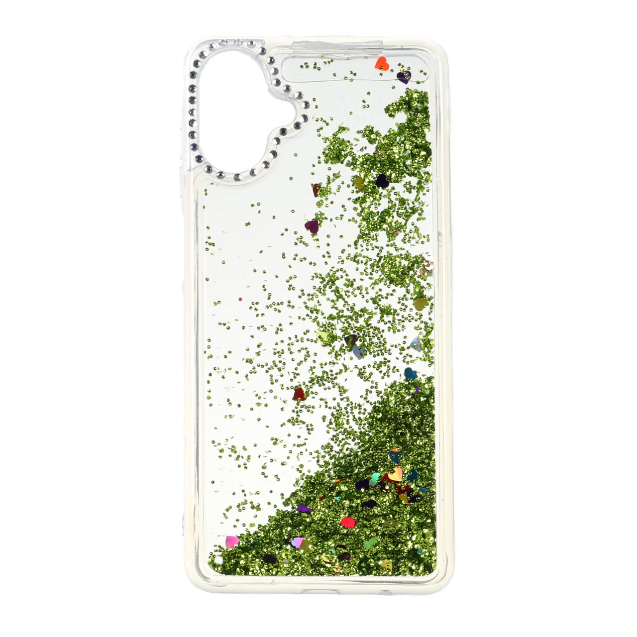 قاب طرح آکواریومی اکلیلی دور ژله ای نگین دار مناسب برای سامسونگ گلکسی A07