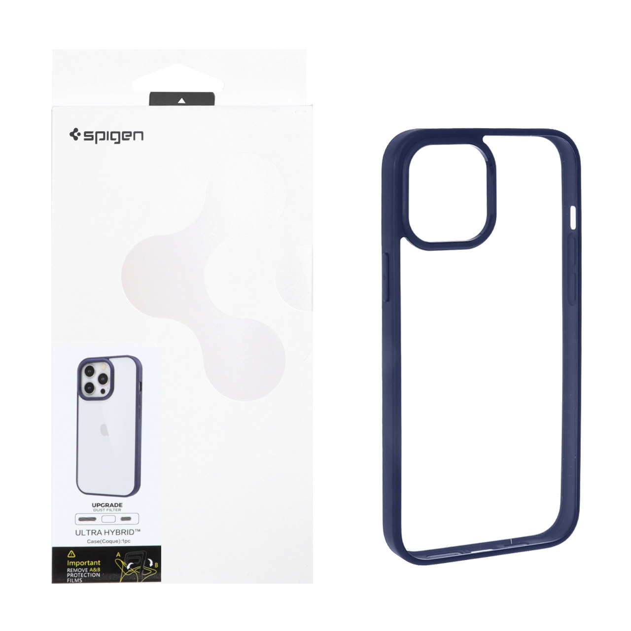 قاب Spigen Ultra Hybrid با توری اسپیکر فلزی سرمه‌ای مناسب برای آیفون ۱۲ پرو مکس