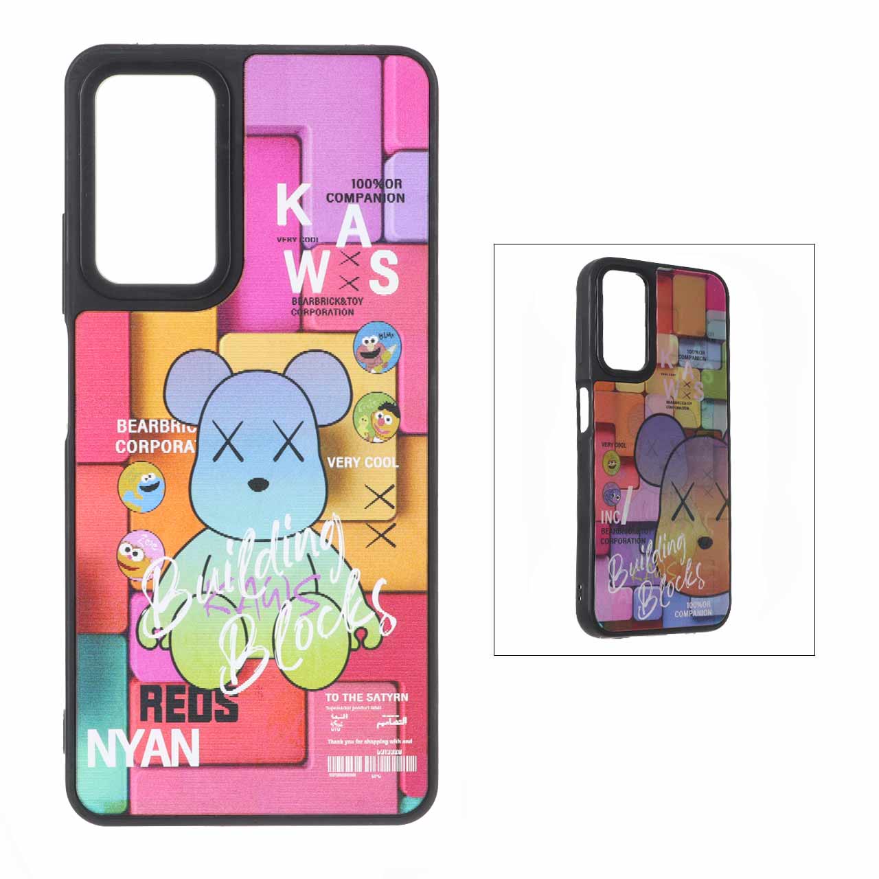 قاب طرح Kaws خرس لگویی هولوگرافیک مناسب برای شیائومی ردمی نوت 12 پرو 4G و ردمی نوت 11 پرو