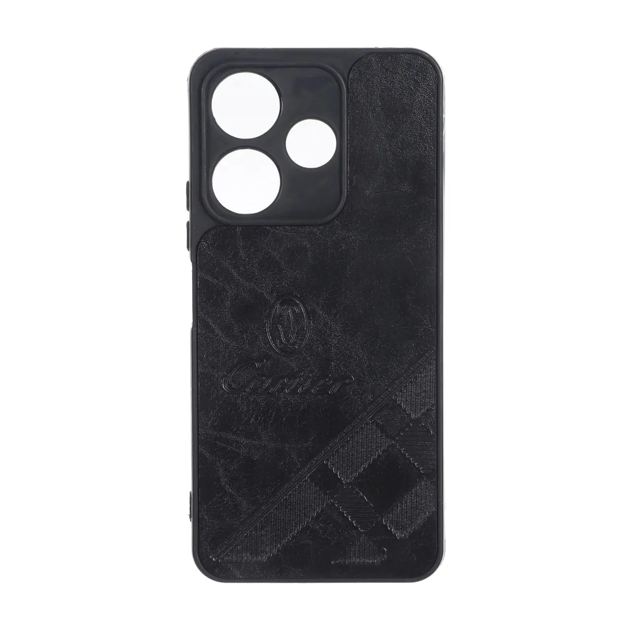 قاب طرح چرم Cartier محافظ لنزدار Xiaomi Redmi 13X / Redmi 13 4G / Poco M6 4G - مشکی