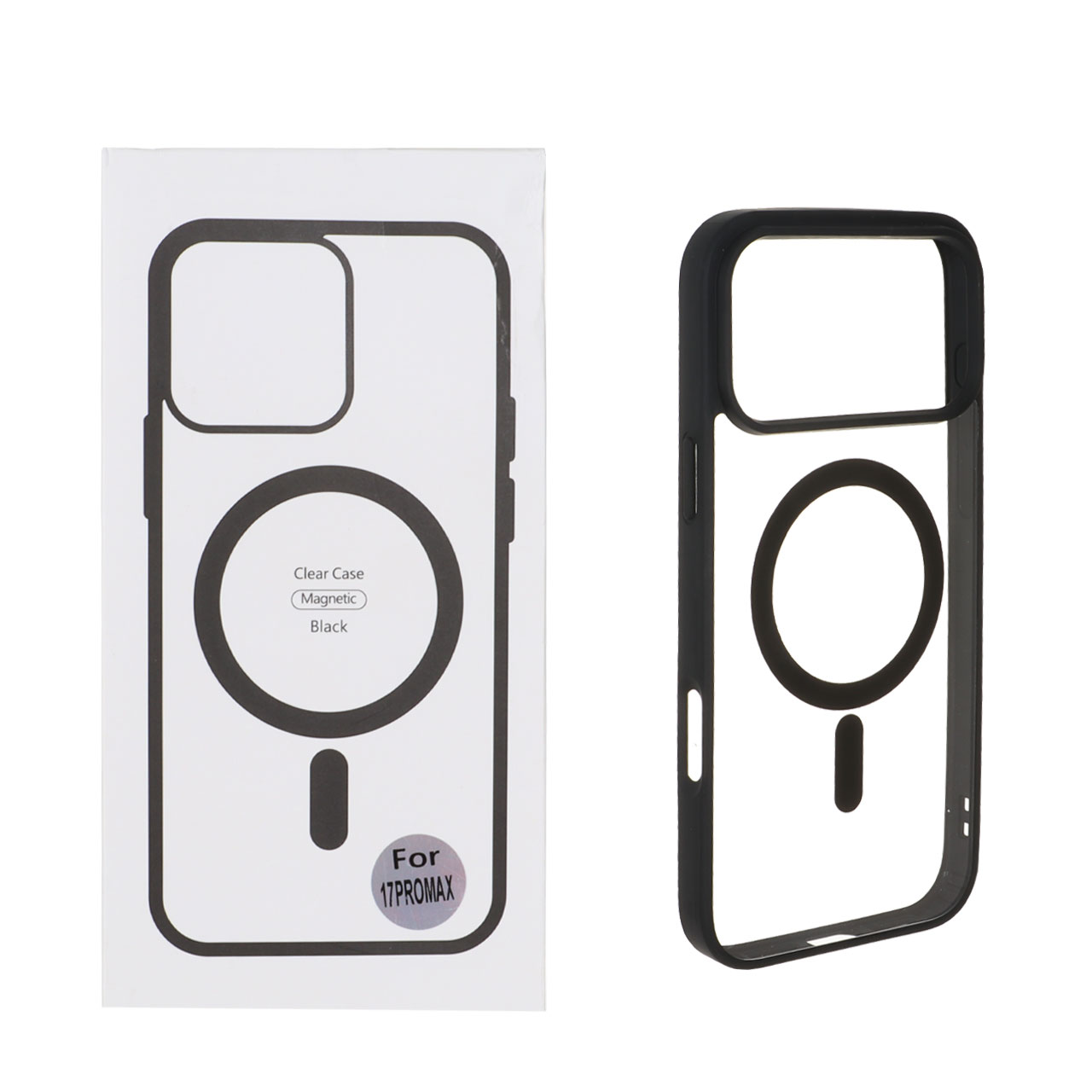 قاب شفاف Apple iPhone 17 Pro Max با قابلیت شارژ MagSafe - مشکی