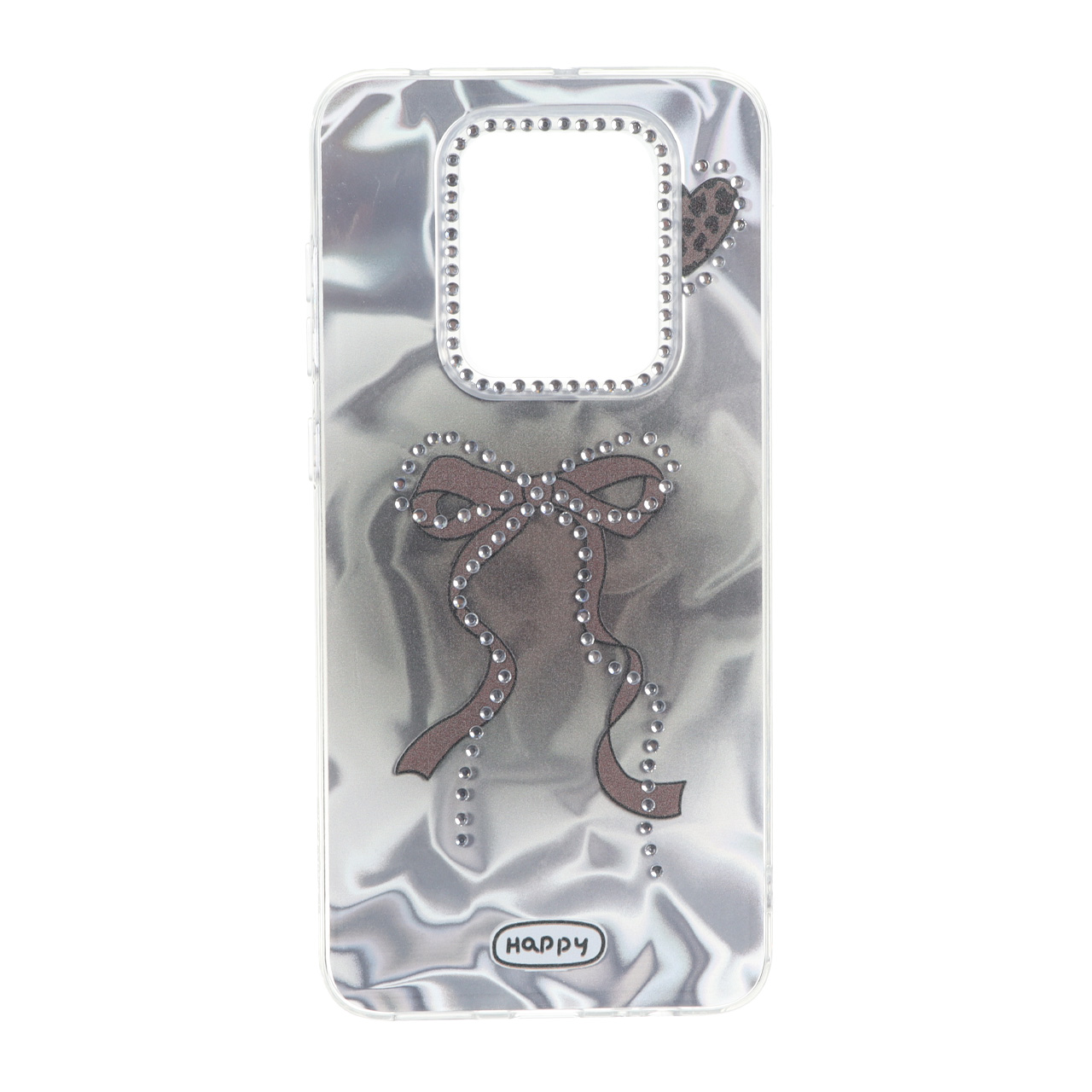 قاب طرح Silver Cloud پاپیون نگین دار مناسب برای شیائومی ردمی نوت 9، ردمی 10 ایکس 5 جی و ردمی 10 ایکس پرو 5 جی - قهوه ای
