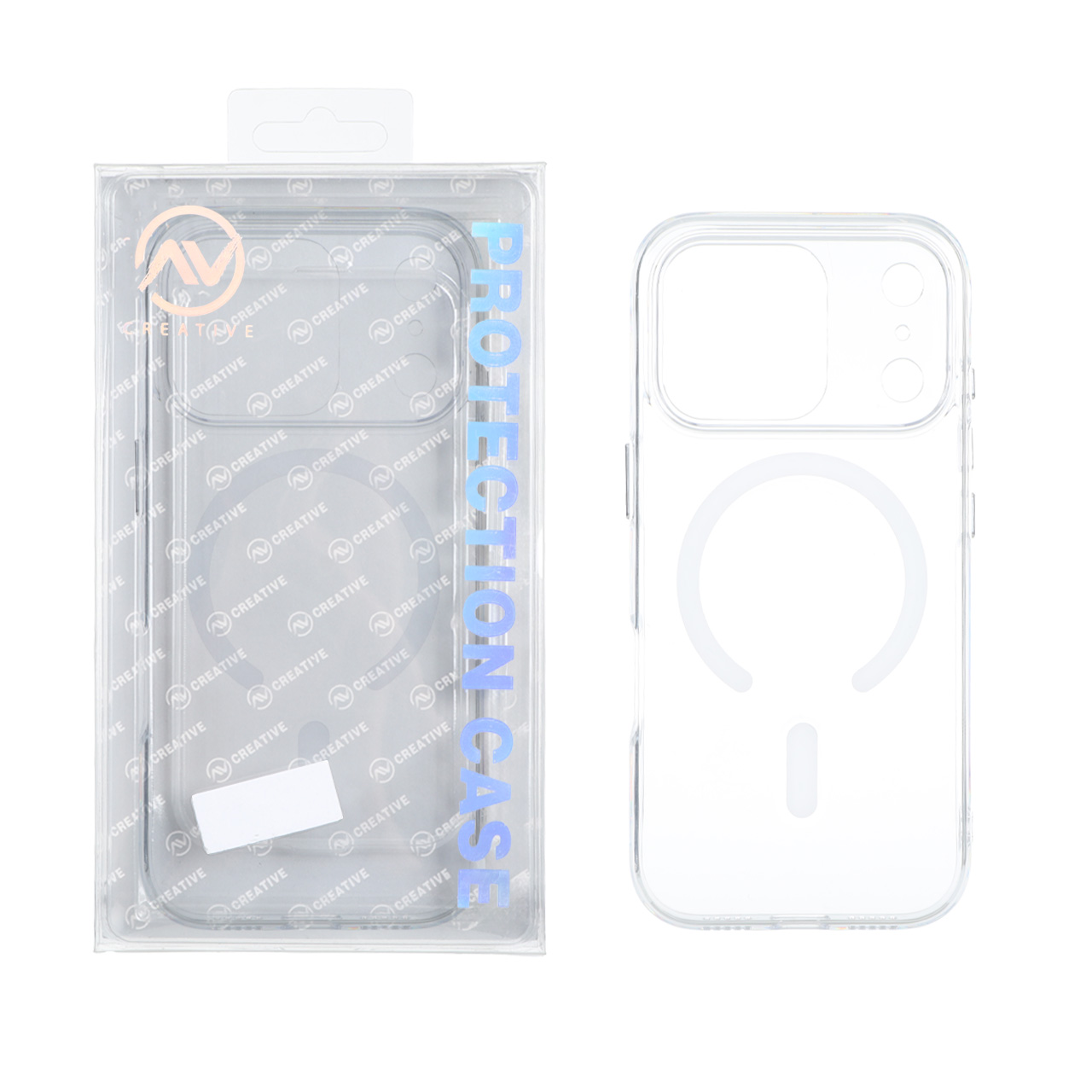 قاب اورجینال AV شفاف کریستالی Magsafe مدل Apple iPhone 17 Pro - سفید (پک دار)