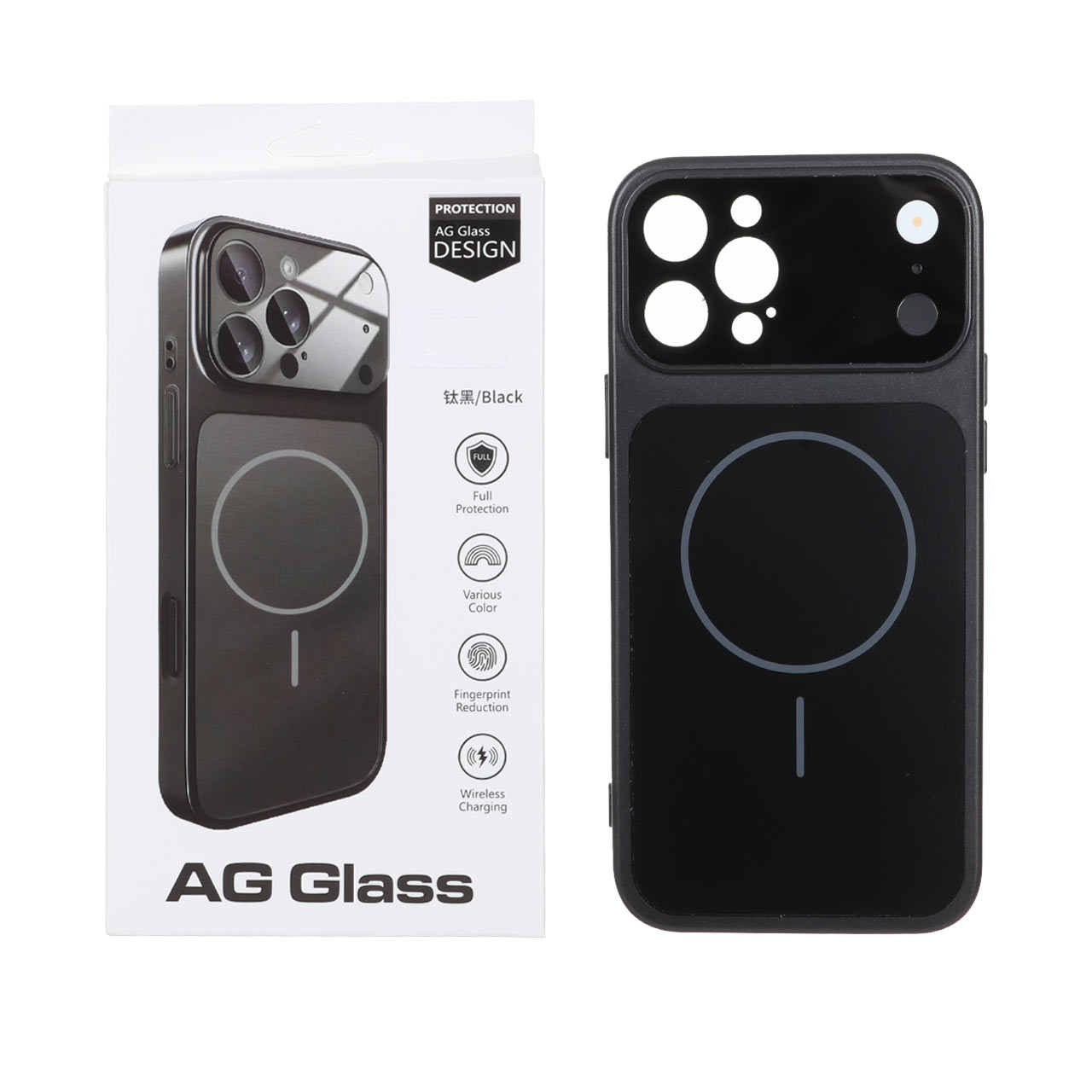 قاب AG Glass محافظ لنز برجسته شیشه ای مگ سیف مناسب برای آیفون 12 پرو مکس