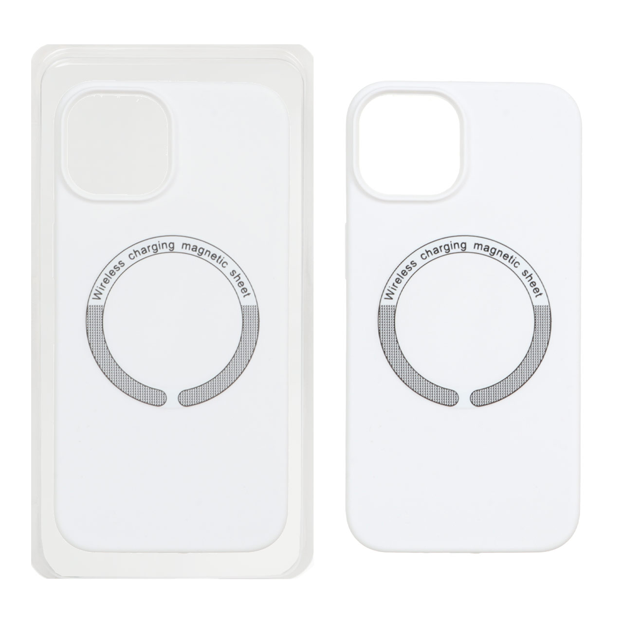 قاب سیلیکونی اورجینال Magsafe مدل Apple iPhone 13 / iPhone 14 - سفید (پک دار)
