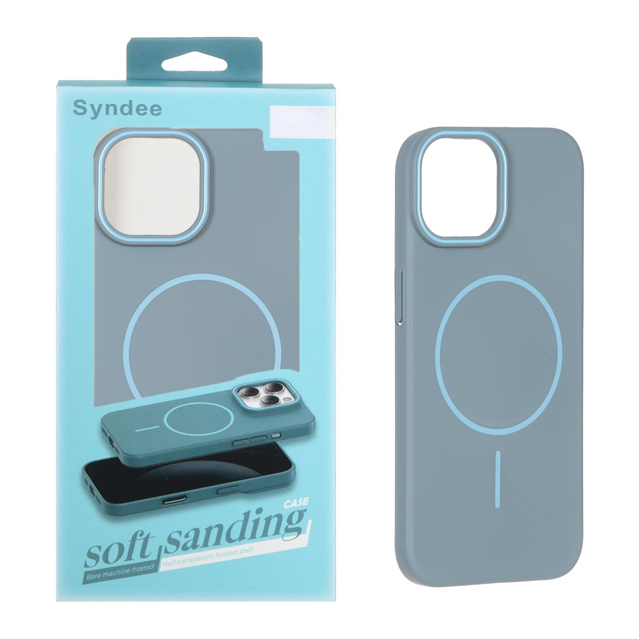 قاب اورجینال Syndee پشت سخت MagSafe مدل Apple iPhone 15 / iPhone 14 / iPhone 13 - آبی