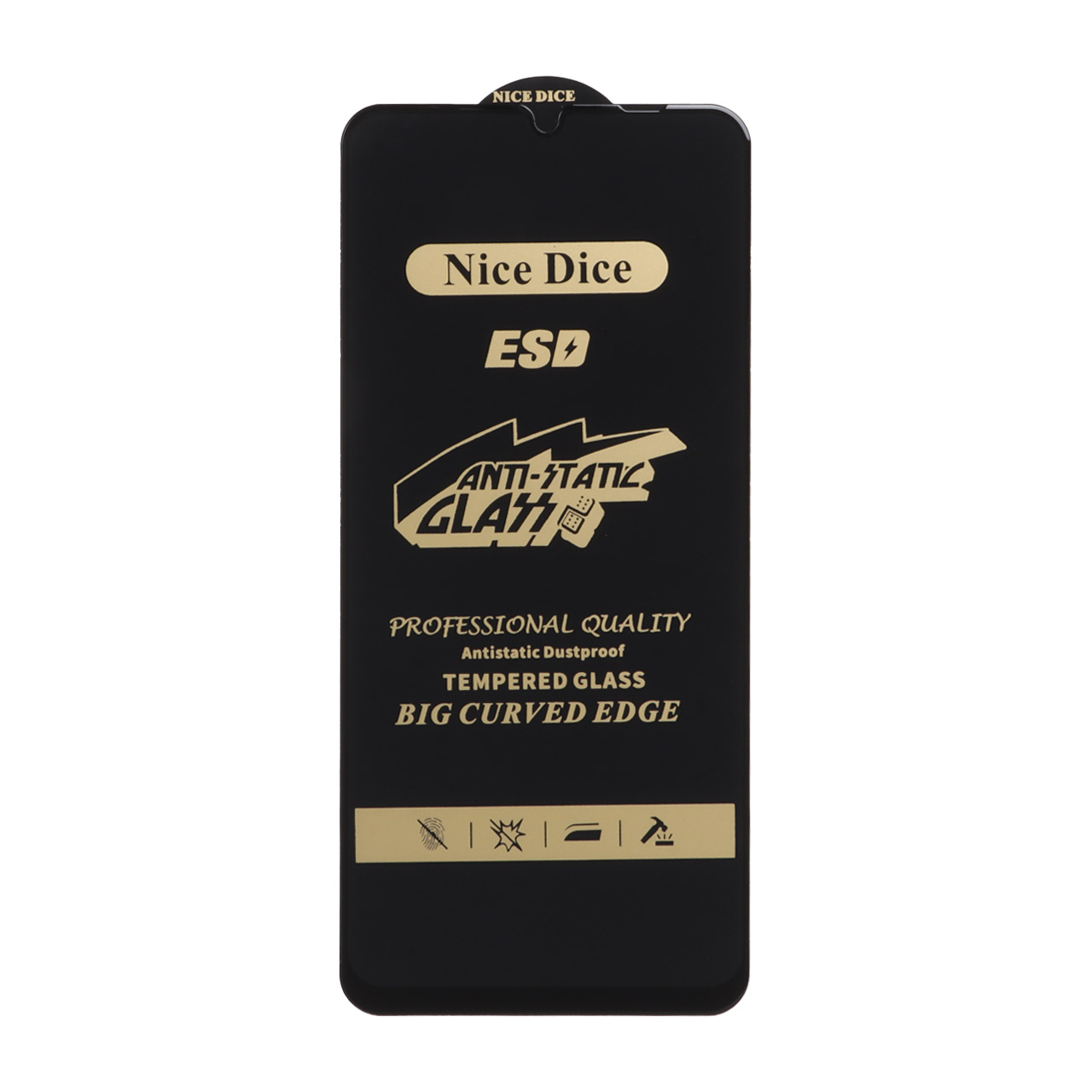 محافظ صفحه نمایش شیشه ای فول کاور ESD Anti Static نایس دایس مناسب برای سامسونگ گلکسی A07/A06/A05، شیائومی ردمی 13C/پوکو C65/پوکو M6 5G، هانر X7/X7A، ریلمی C51/C53