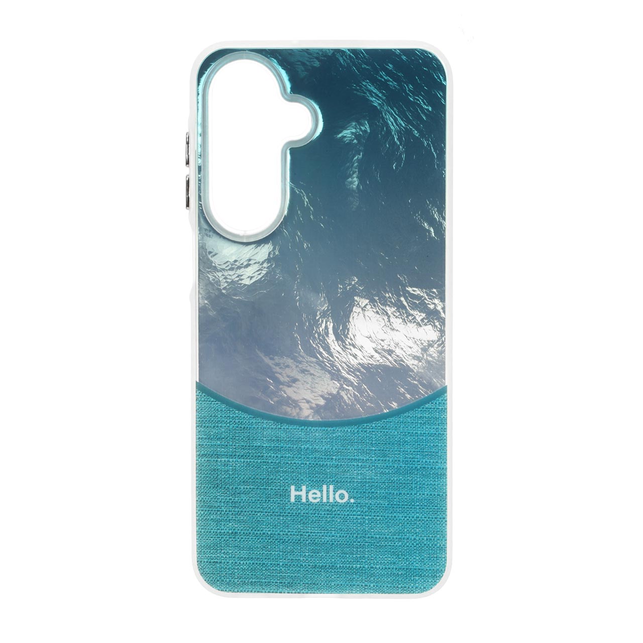 قاب طرح Hello جین Ice آبی مناسب برای سامسونگ گلکسی A17 و A26