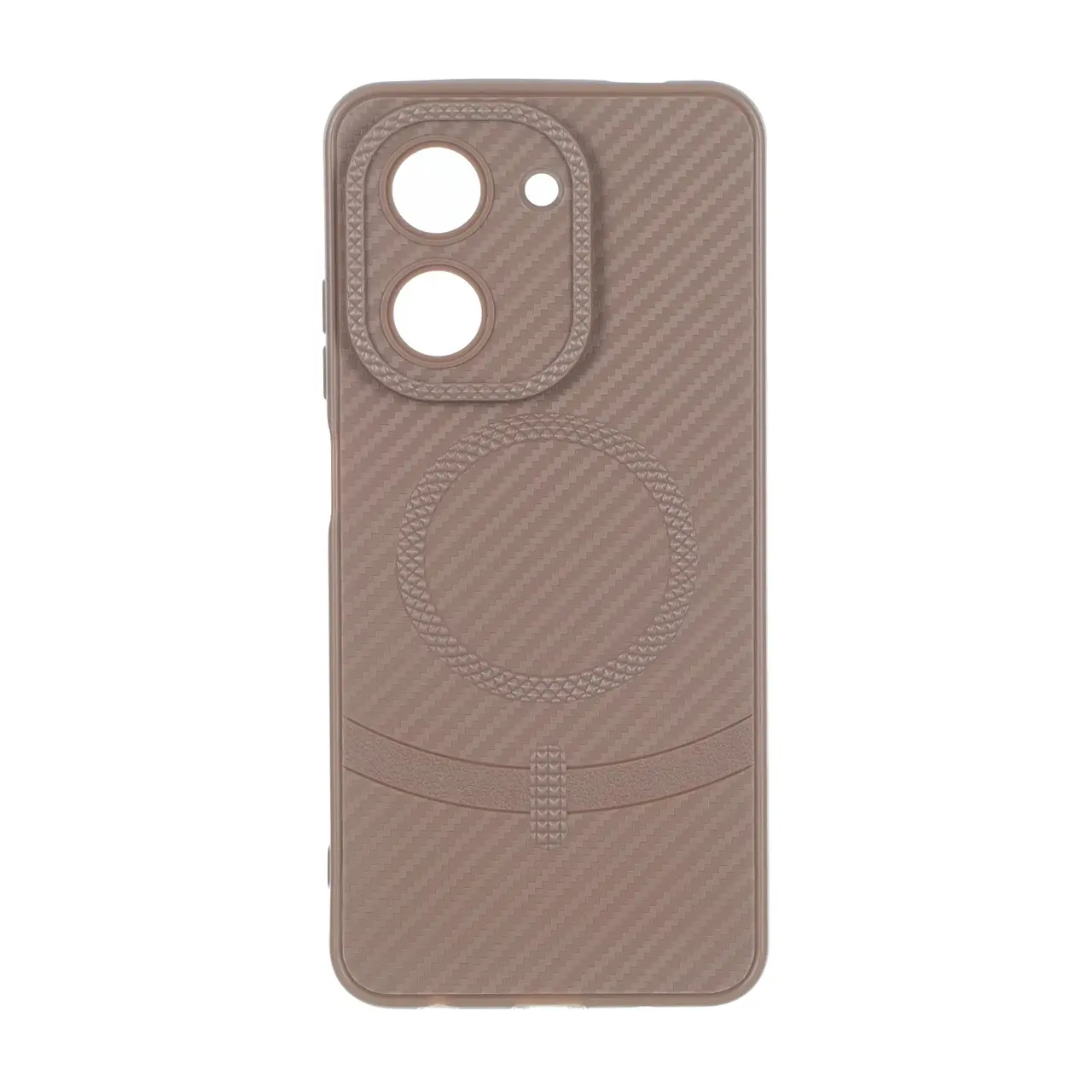 قاب هاشور لنز برجسته طرح مگ سیف سوزنی Xiaomi Redmi A5 / Poco C71 - نسکافه ای