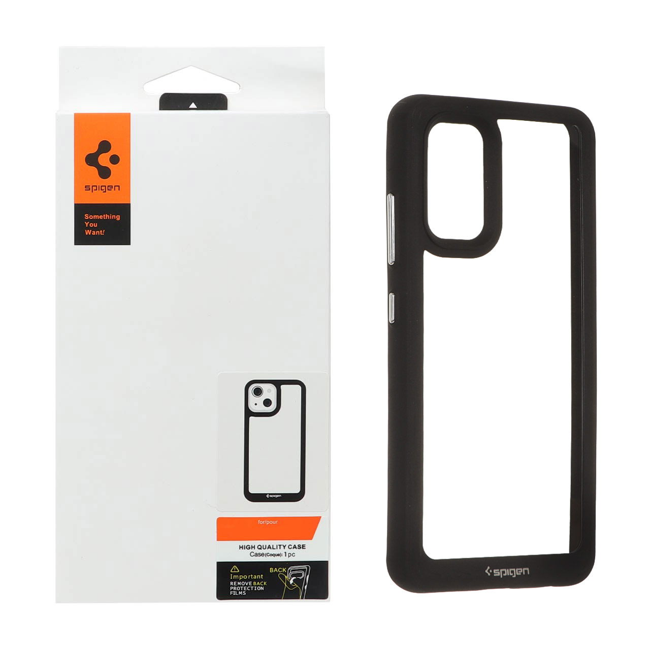 قاب Spigen مدل شفاف مشکی مناسب برای سامسونگ گلکسی A32 4G