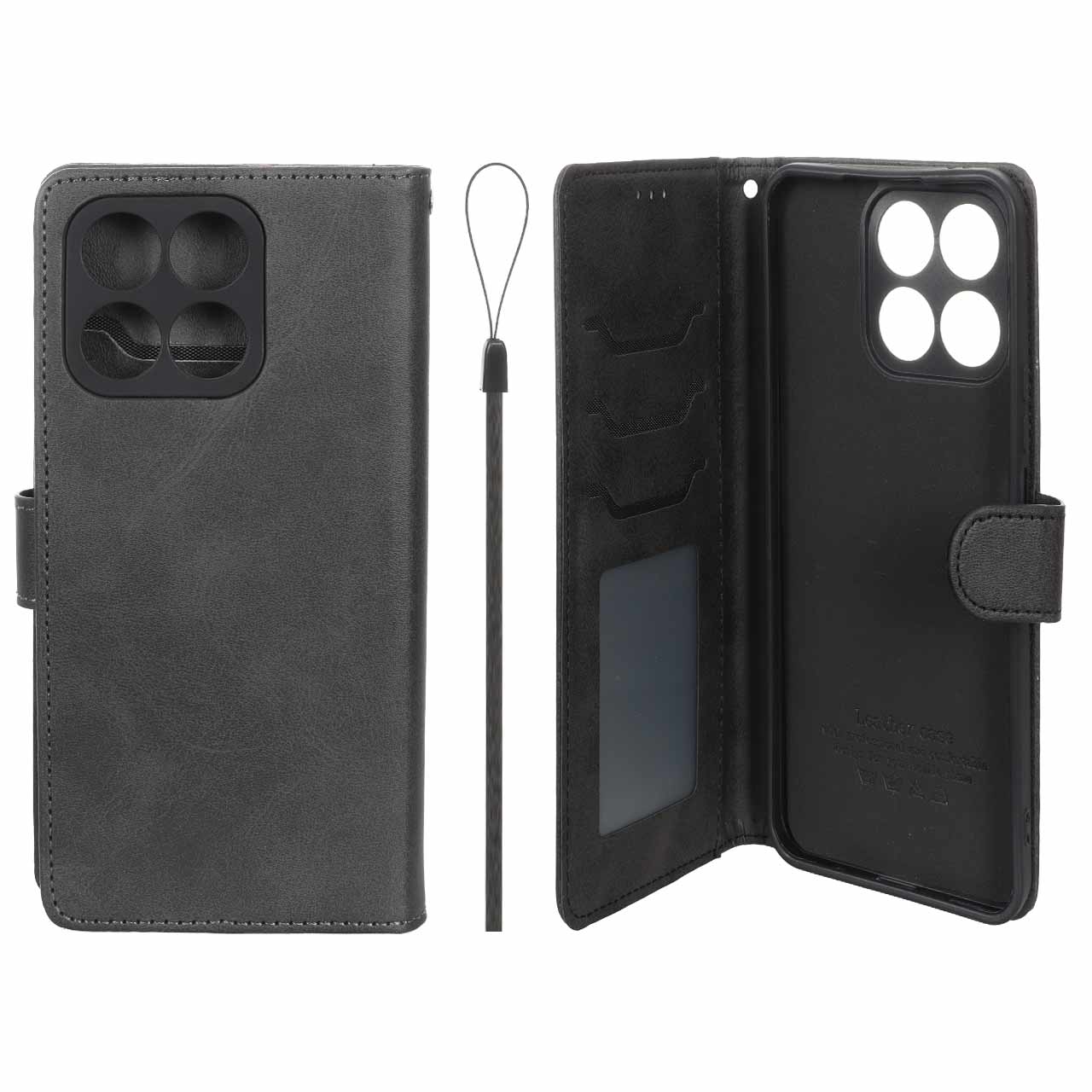 کیف موبایل مگنتی داخل خز طرح MNC Plus مناسب برای آنر X8a