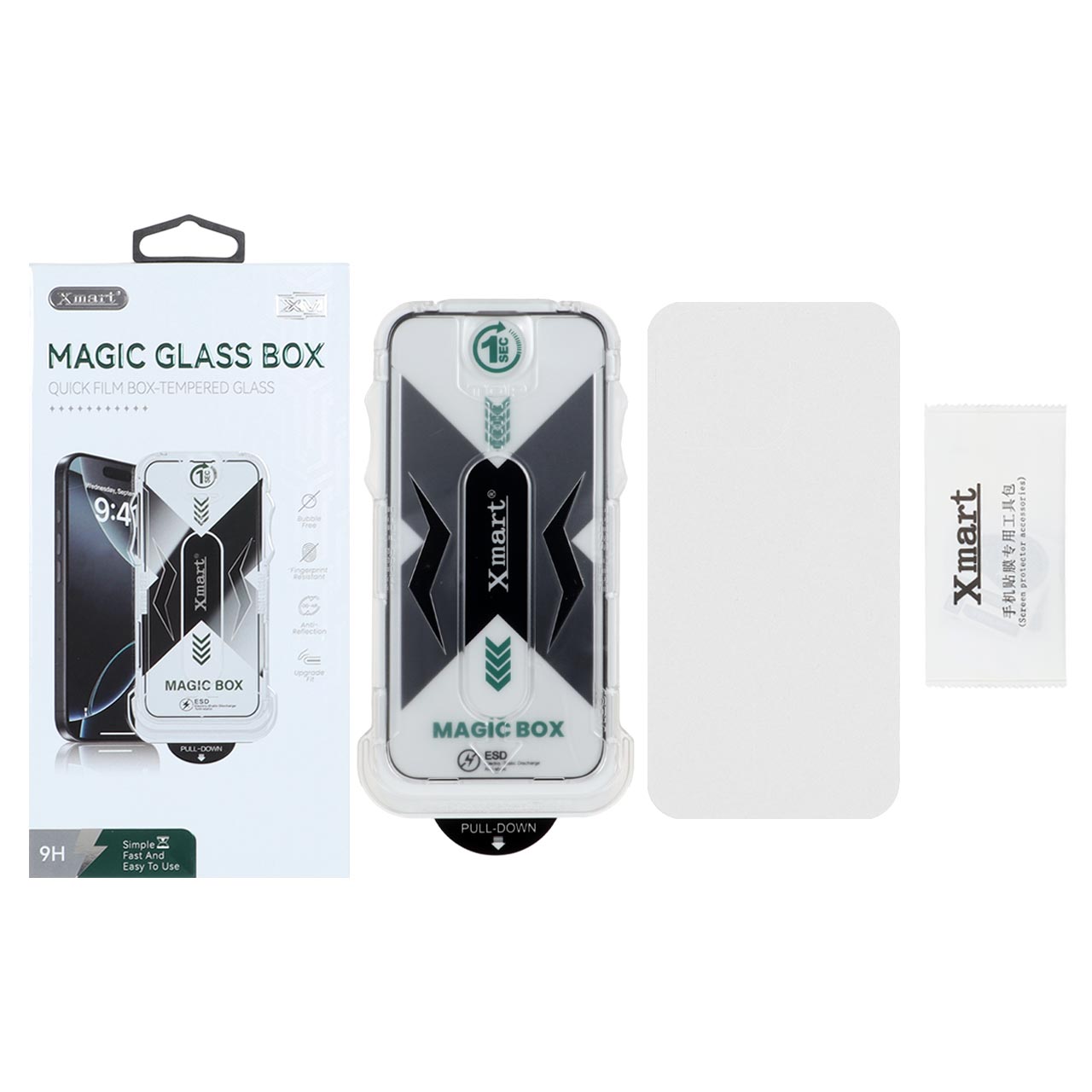 محافظ صفحه نمایش شیشه ای اورجینال XMART مدل Magic Glass Box مناسب برای آیفون 16 پرو مکس