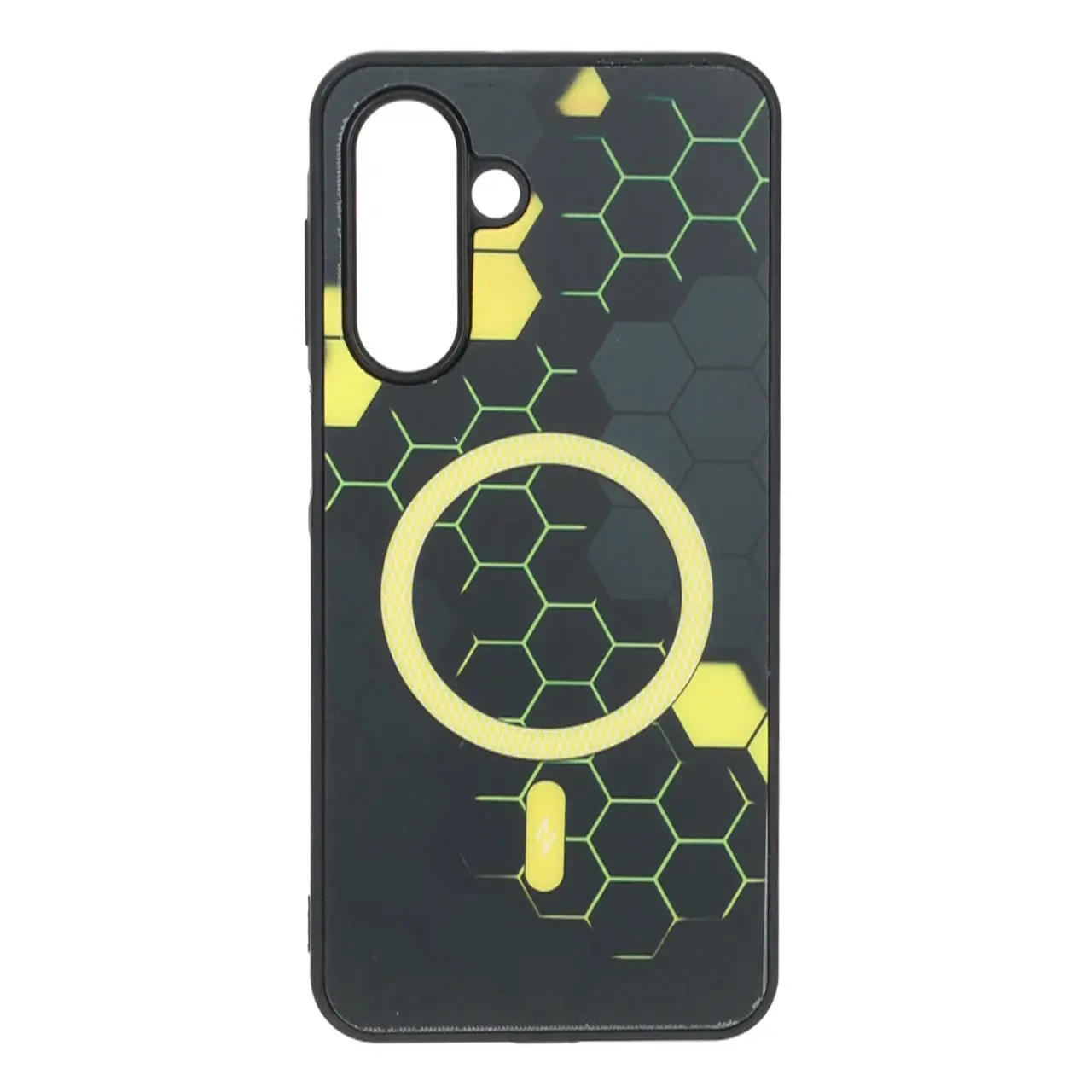 قاب طرح Hexagon مگ سیف هاشوردار زرد مناسب برای سامسونگ گلکسی A17 و A26
