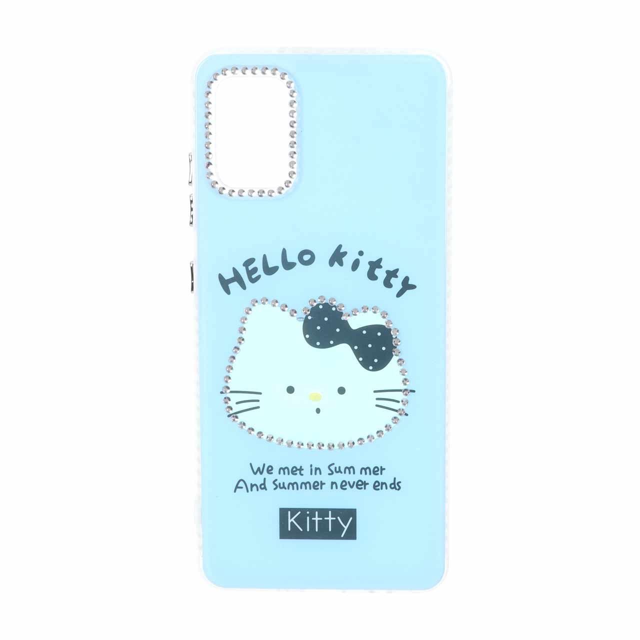 قاب طرح Hello Kitty فانتزی نگین‌دار مناسب برای سامسونگ گلکسی A51 / M40s