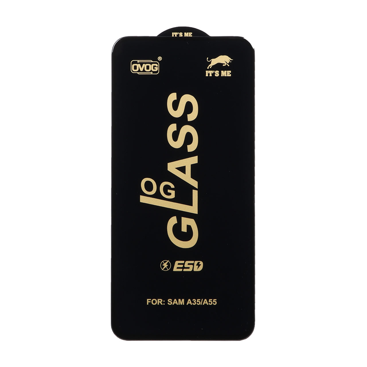 محافظ صفحه نمایش شیشه ای فول کاور OG ESD OVOG مناسب برای سامسونگ گلکسی A35 و A55 - مشکی