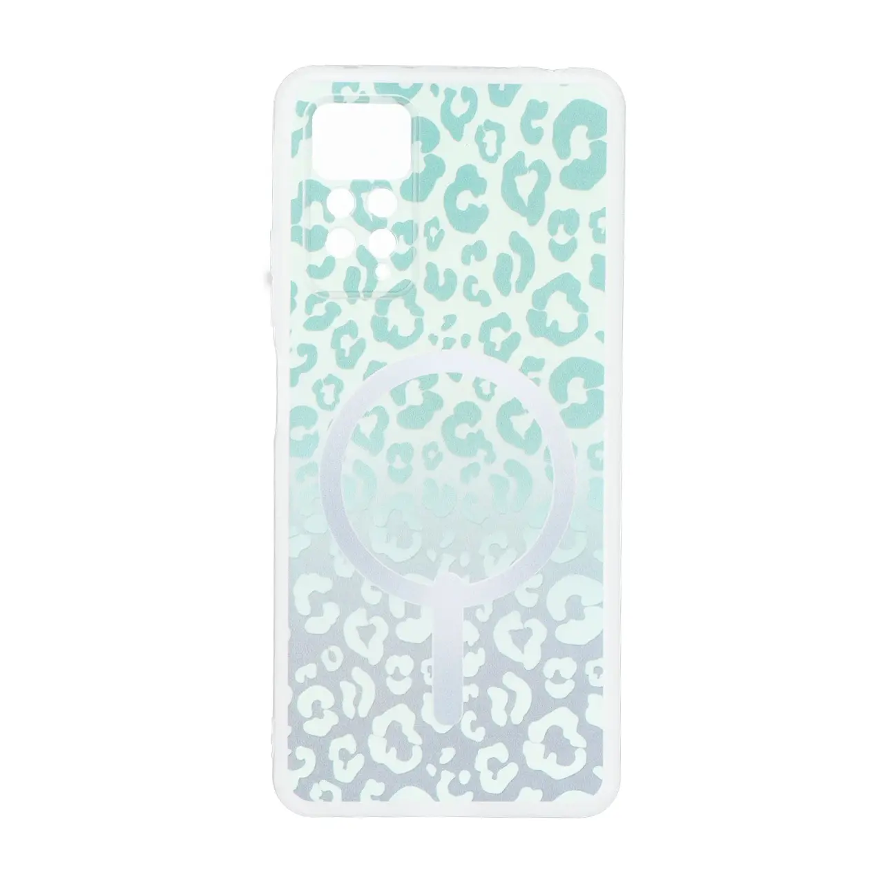 قاب ژله ای پلنگی طرح مگ سیف دور مات محافظ لنزدار Xiaomi Redmi Note 12 Pro 4G / Redmi Note 11 Pro - سبز